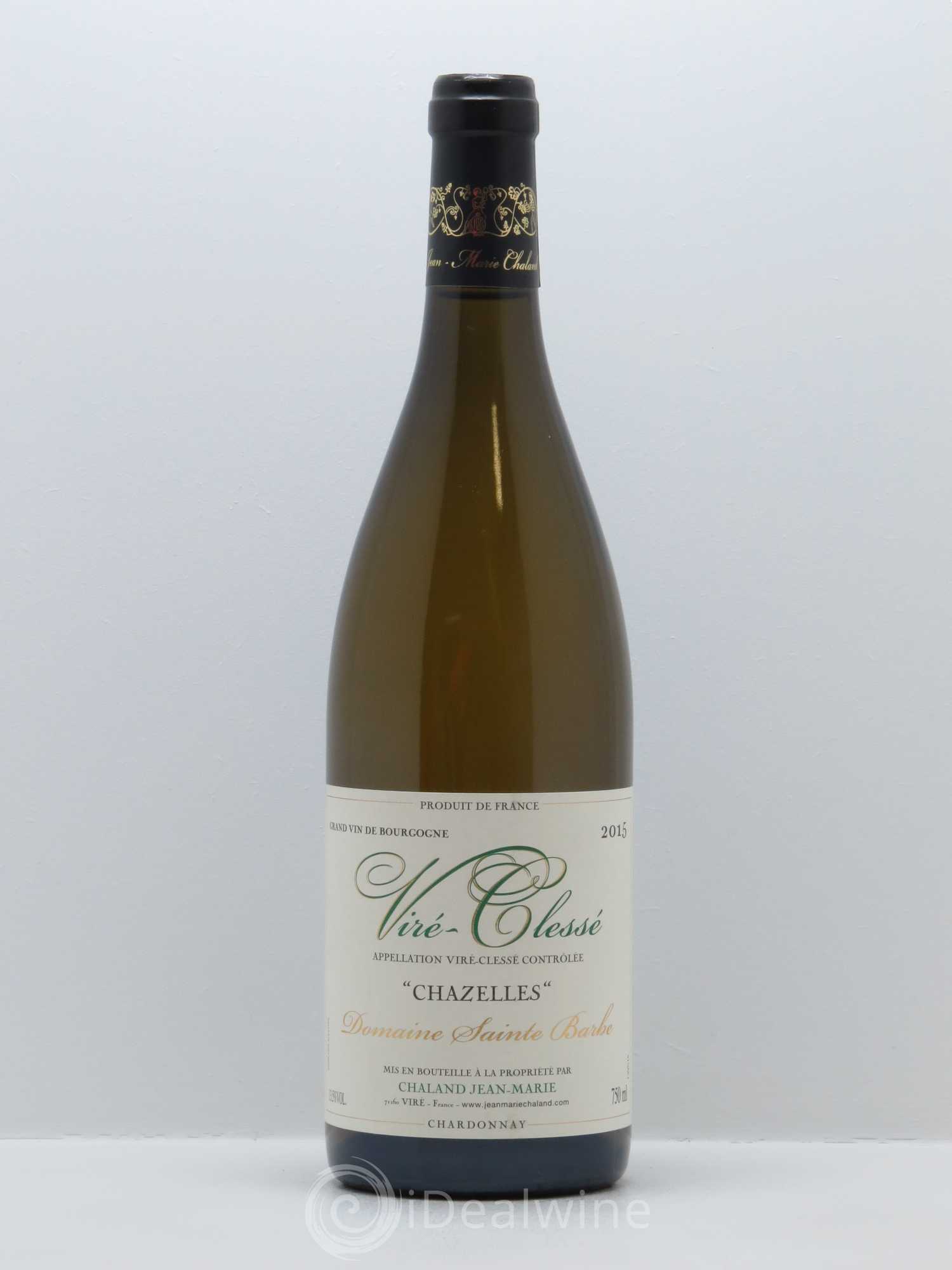 Viré-Clessé Chazelle Sainte-Barbe (Domaine) 2015 - Lot de 1 bouteille - 0