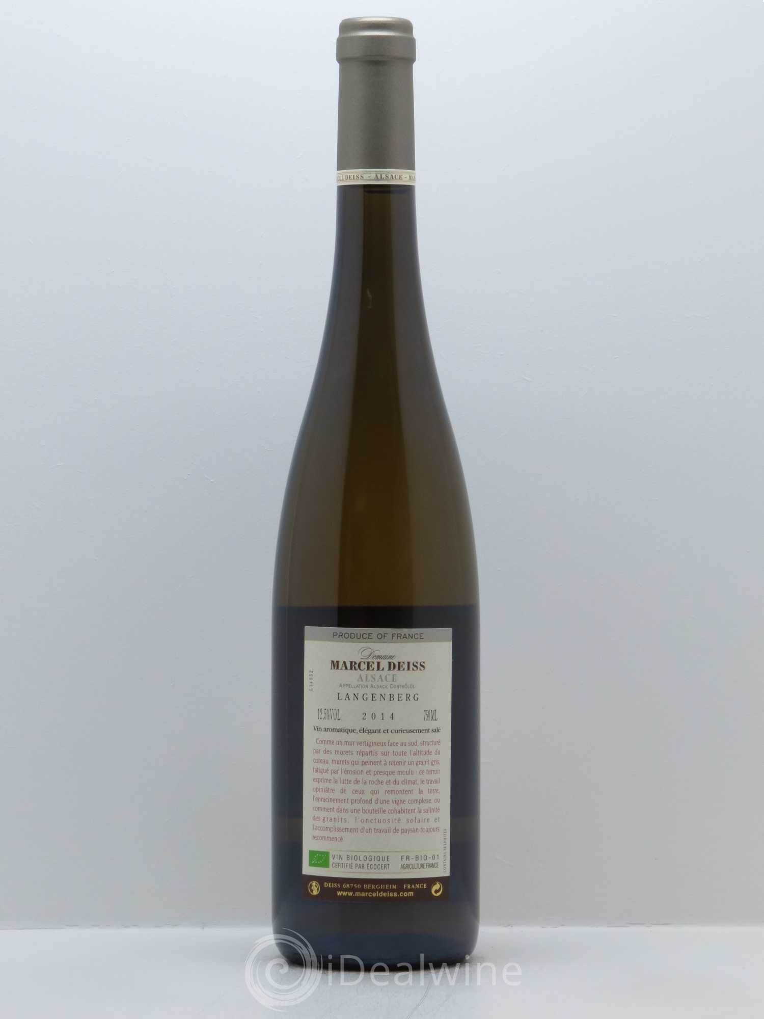 Alsace Langenberg Marcel Deiss (Domaine) 2014 - Lot de 1 bouteille - 1