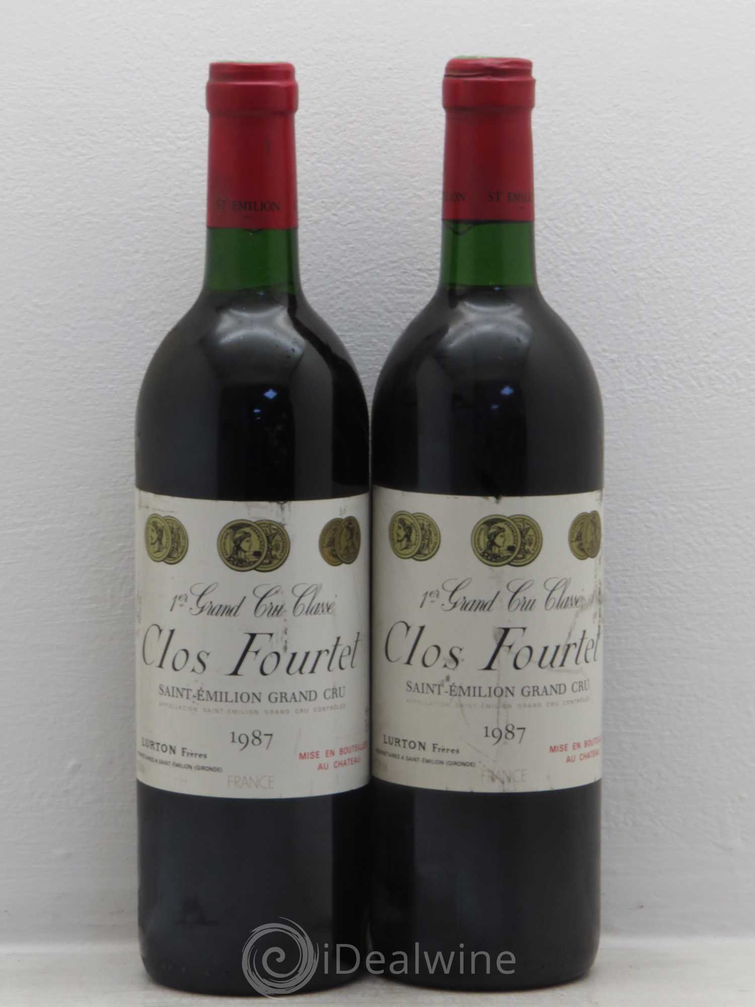 Clos Fourtet 1er Grand Cru Classé B 1987 - Lot de 2 bouteilles - 0