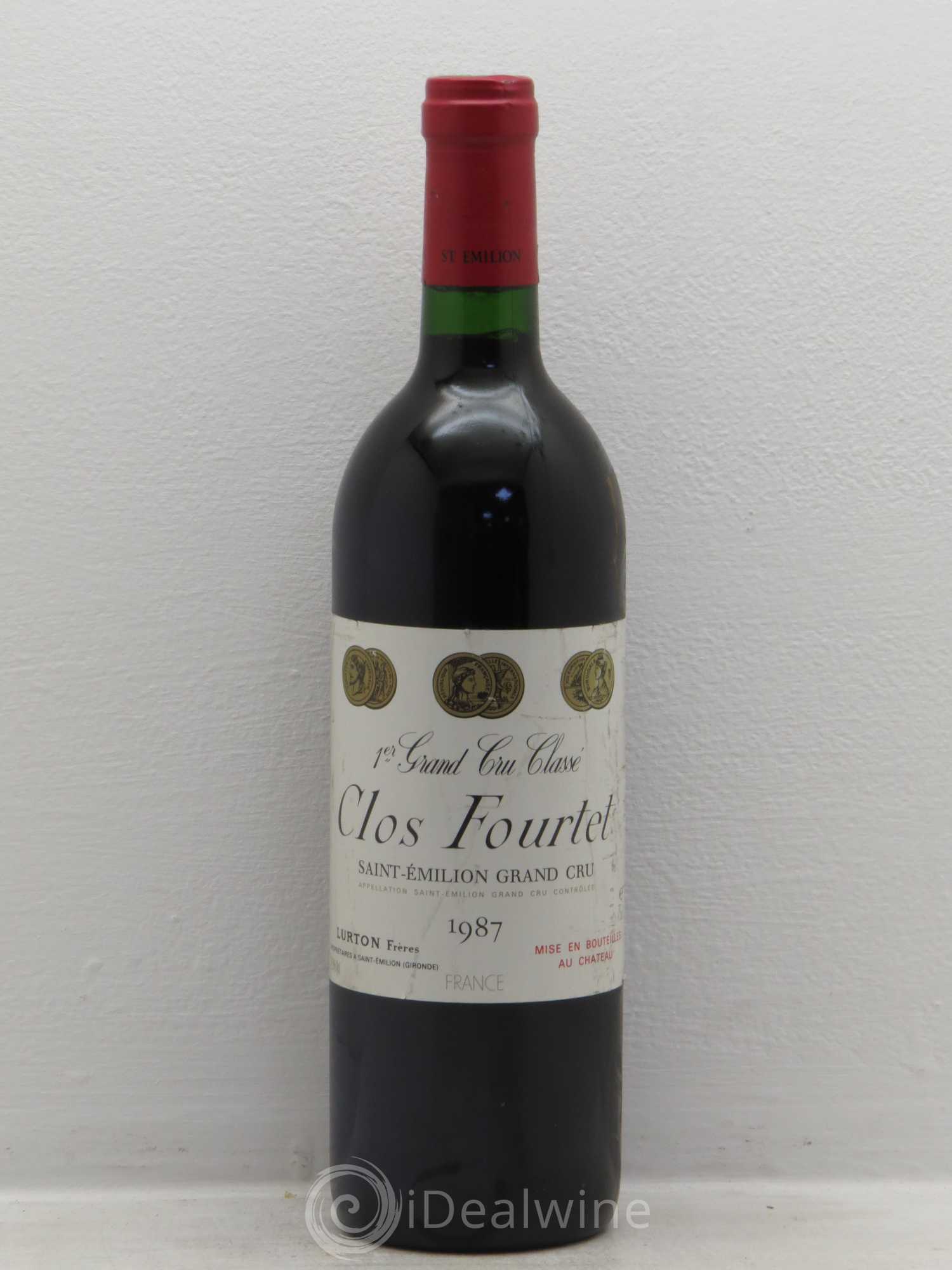 Clos Fourtet 1er Grand Cru Classé B 1987 - Lot de 1 bouteille - 0