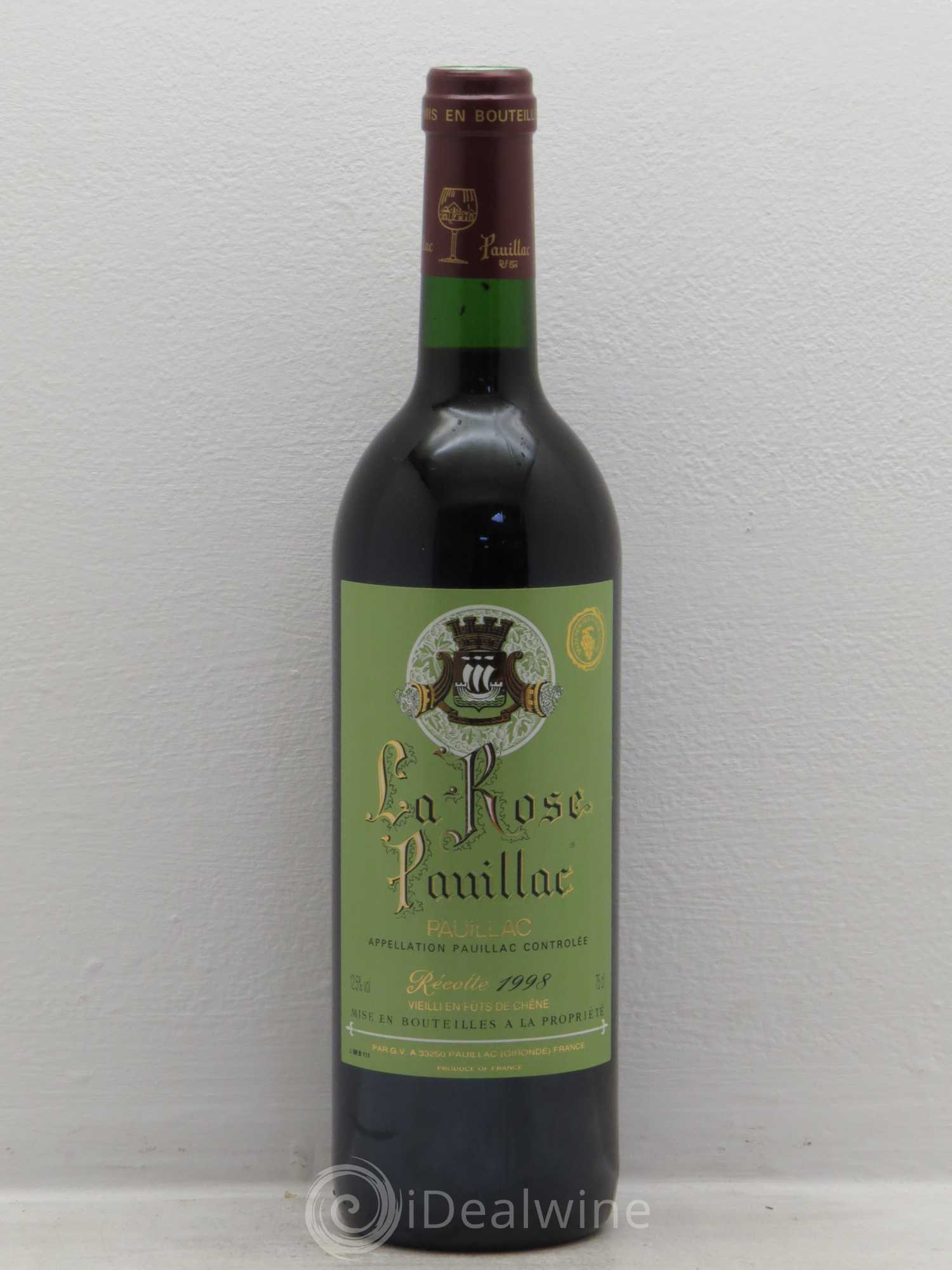 La Rose Pauillac 1998 - Lot de 12 bouteilles - 0