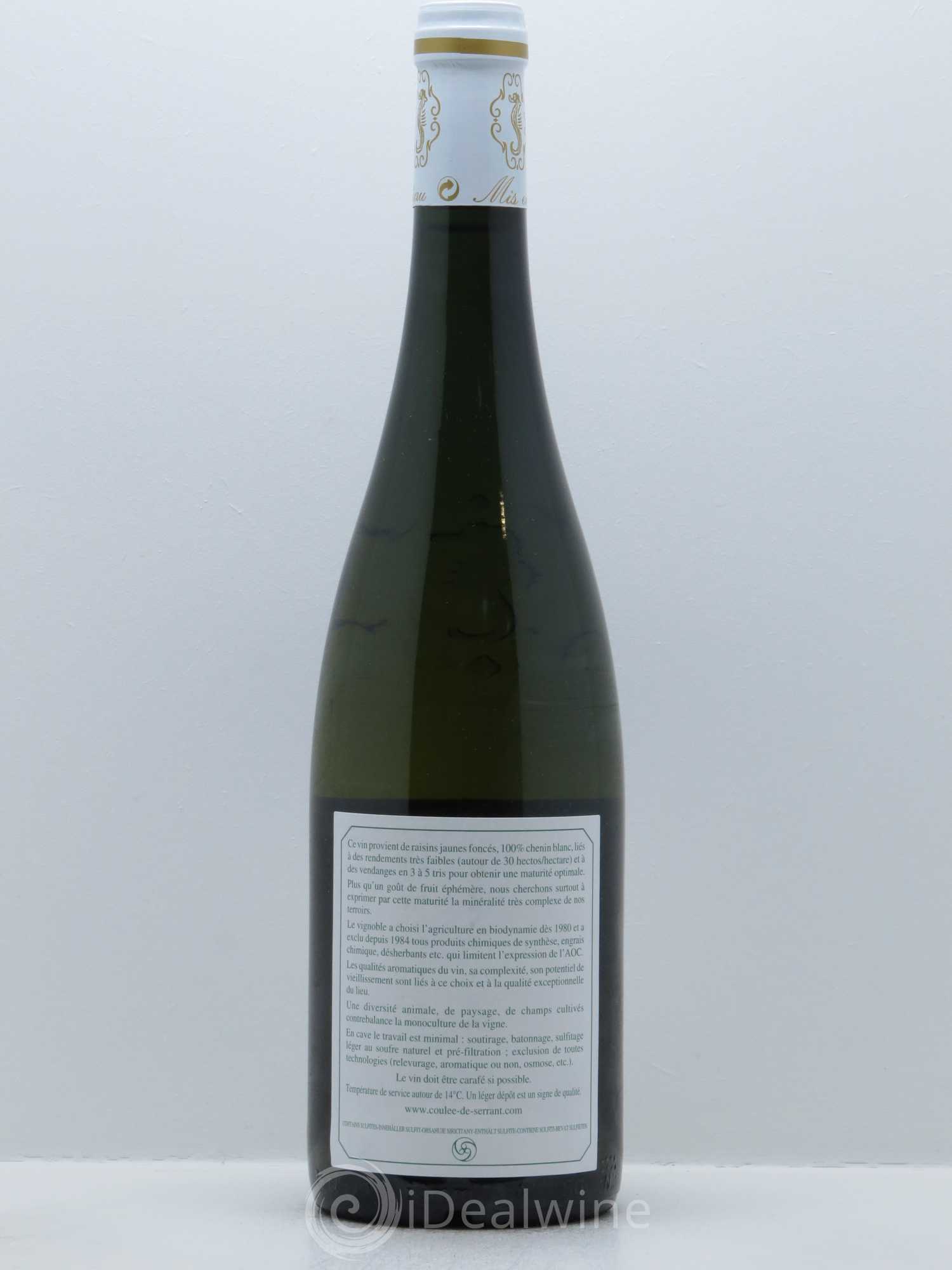 Savennières Roche aux Moines Clos de la Bergerie Vignobles de la Coulée de Serrant - Nicolas Joly 2015 - Lot de 1 bouteille - 1