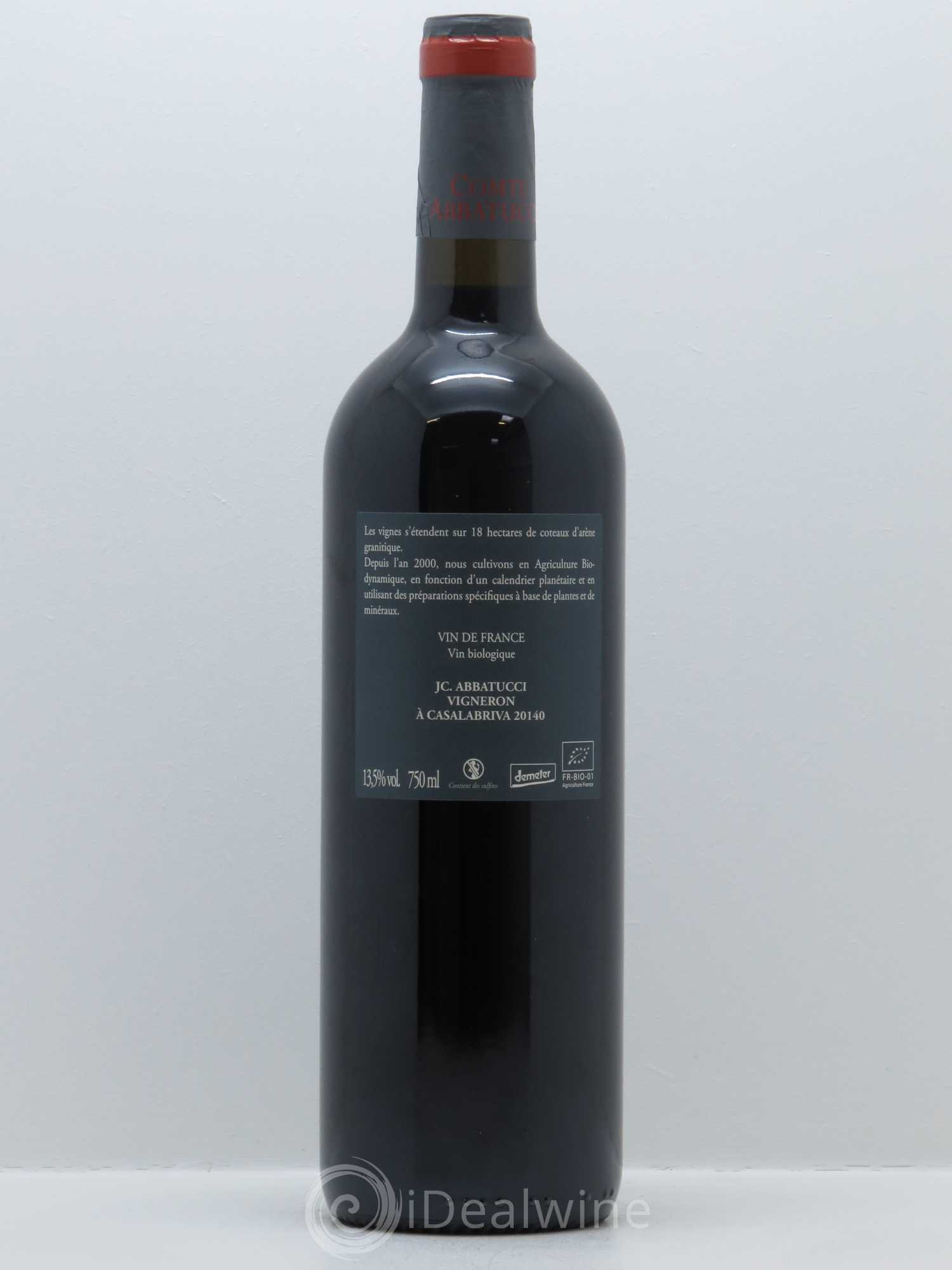 Vin de France Faustine Vieilles Vignes Comte Abbatucci (Domaine) 2014 - Lot de 1 bouteille - 1