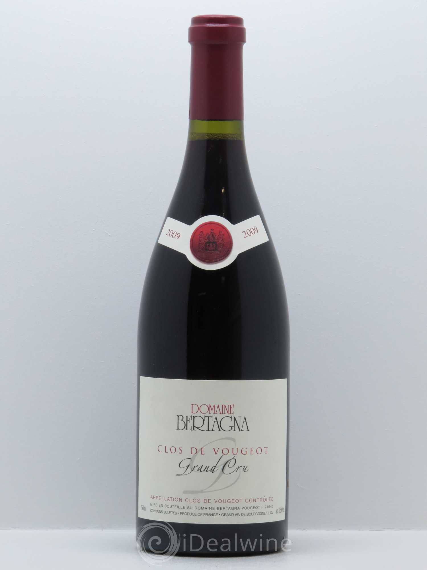 Clos de Vougeot Grand Cru Bertagna 2009 - Lot de 1 bouteille - 0