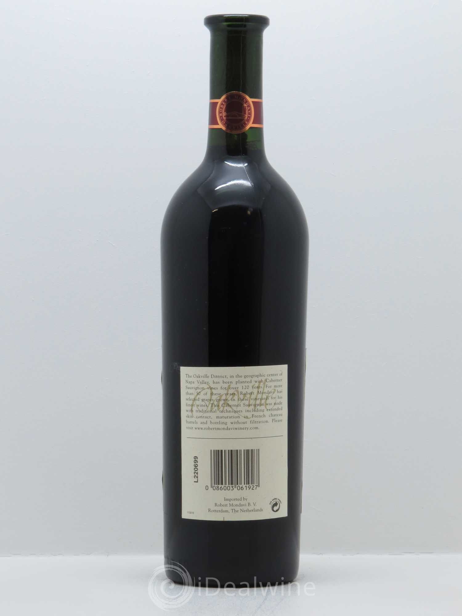 Cabernet Sauvignon Oakville Mondavi Winery 1997 - Lot de 1 bouteille - 1