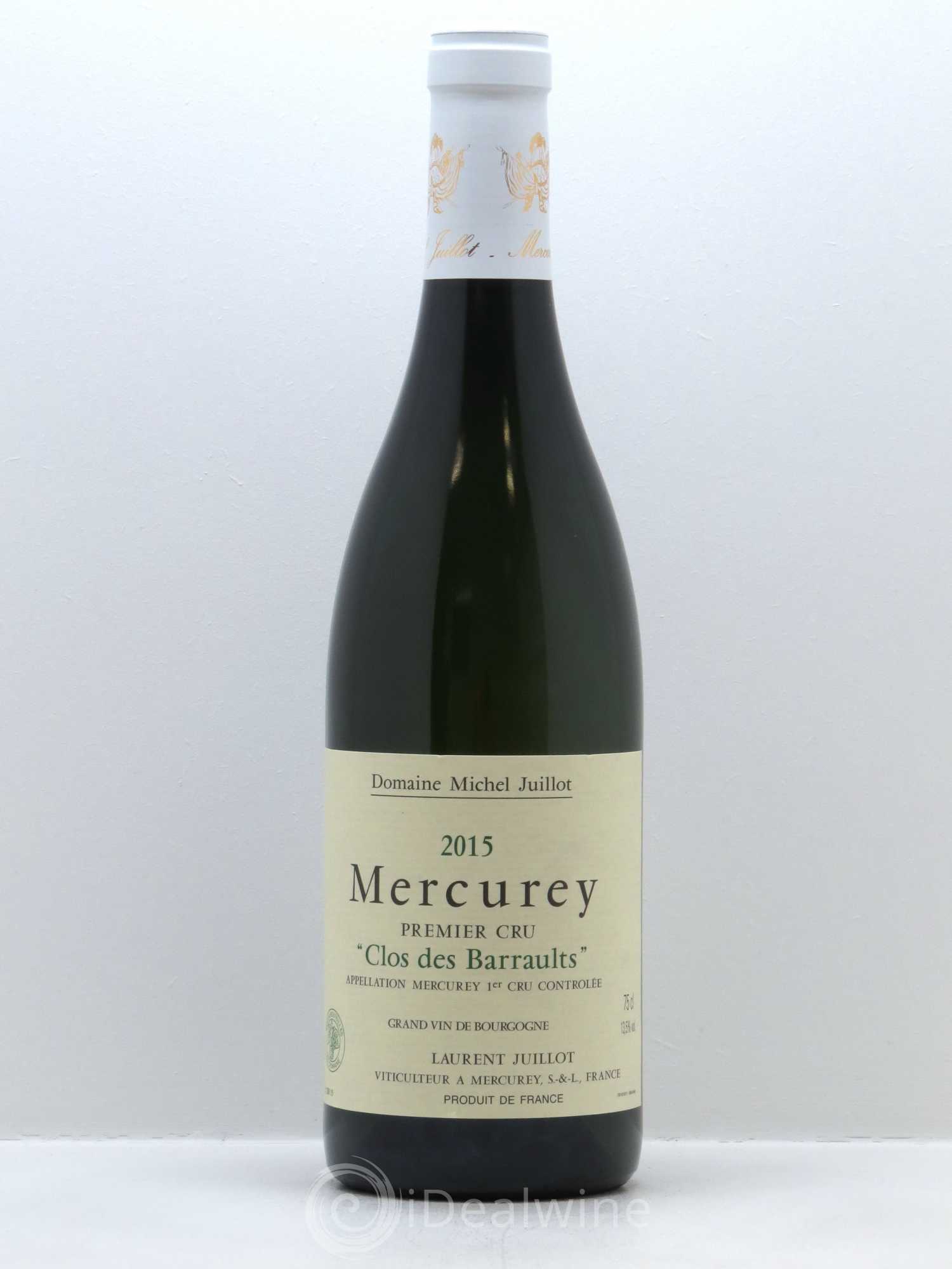 Mercurey 1er Cru Clos des Barraults Michel Juillot (Domaine) 2015 - Lot de 1 bouteille - 0