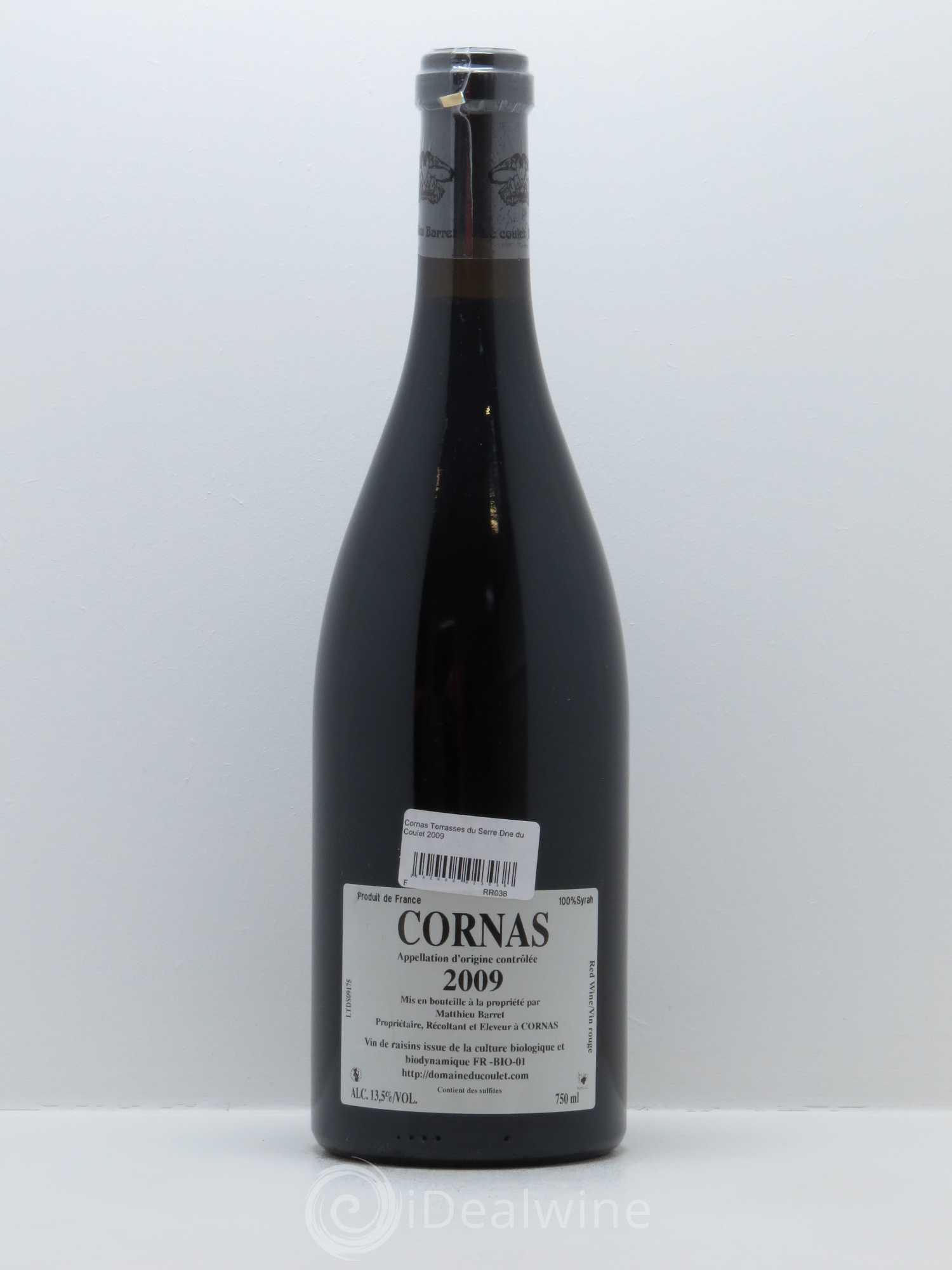 Cornas Les Terrasses du Serre Domaine du Coulet - Matthieu Barret 2009 - Lot de 1 bouteille - 1