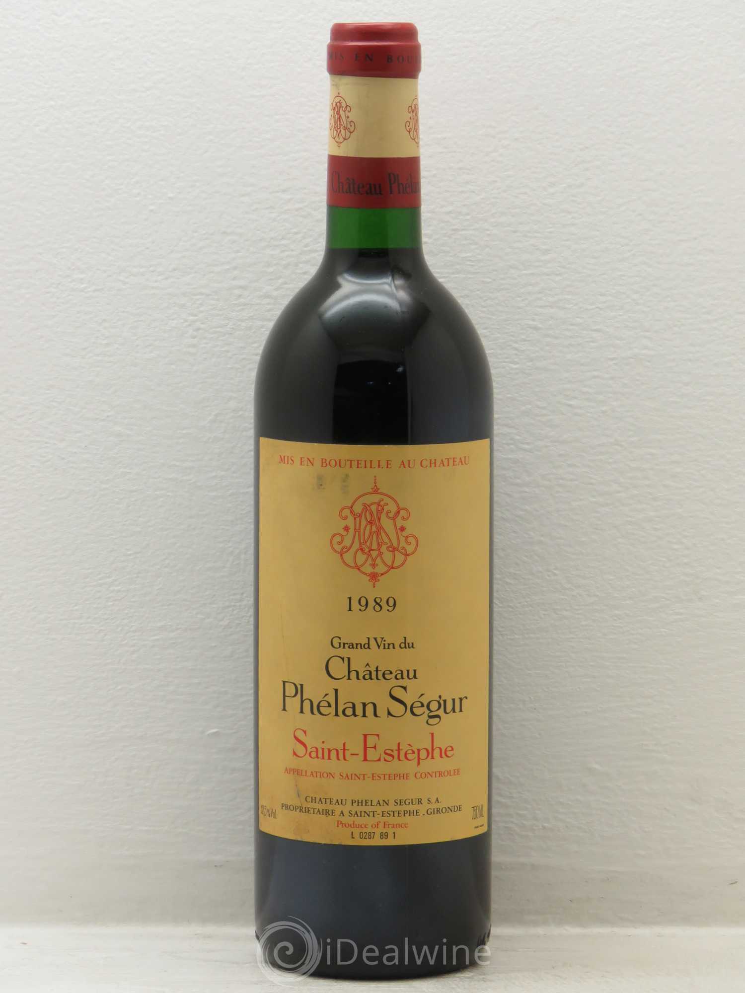 Château Phélan Ségur 1989 - Lot de 1 bouteille - 0