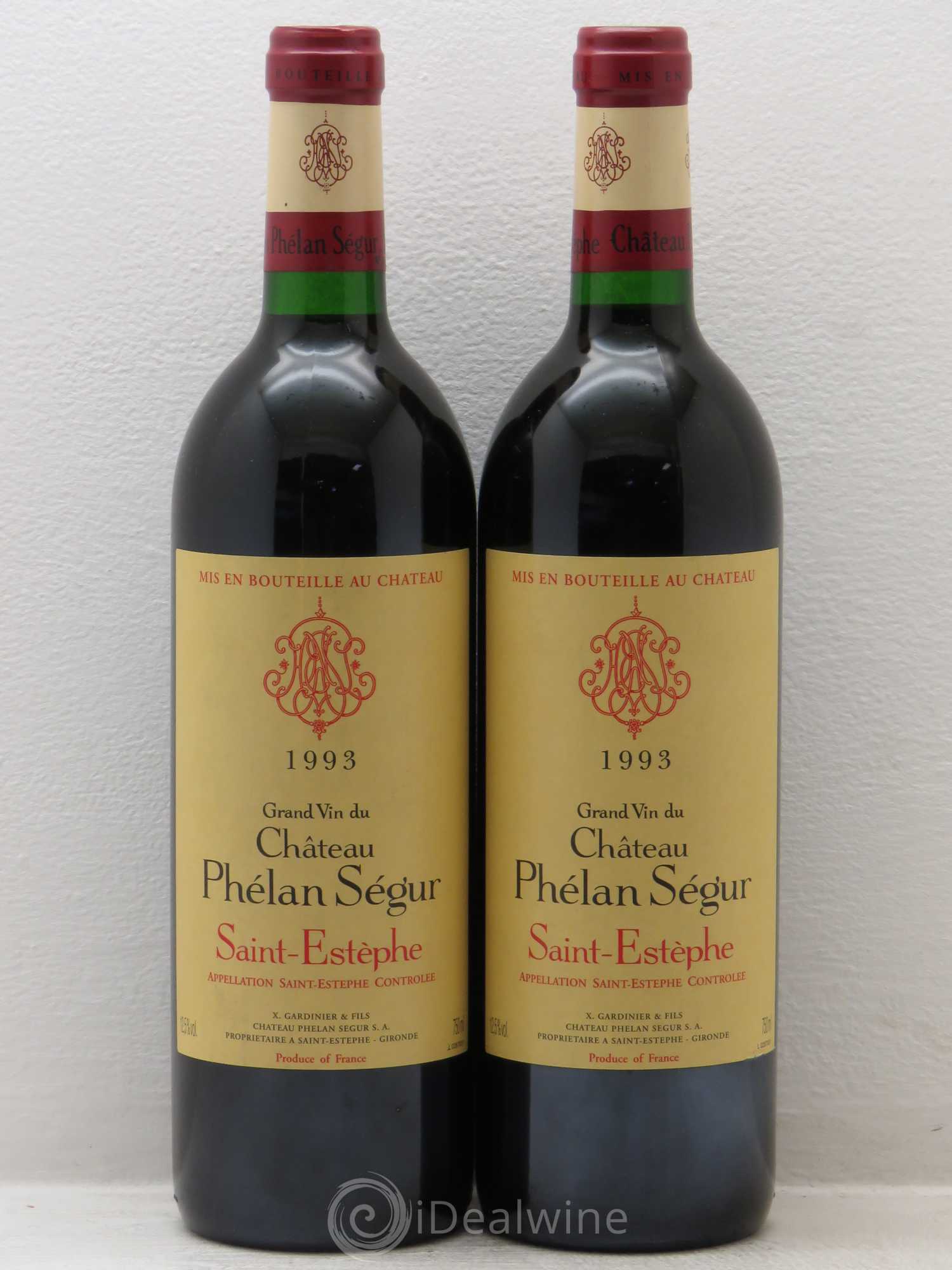 Château Phélan Ségur 1993 - Lot de 2 bouteilles - 0
