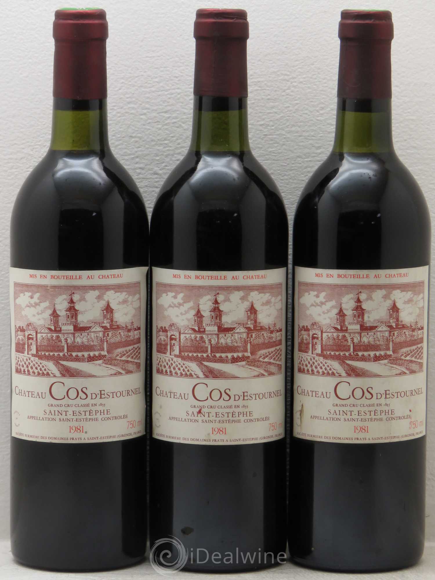 Cos d'Estournel 2ème Grand Cru Classé 1981 - Lot de 3 bouteilles - 0