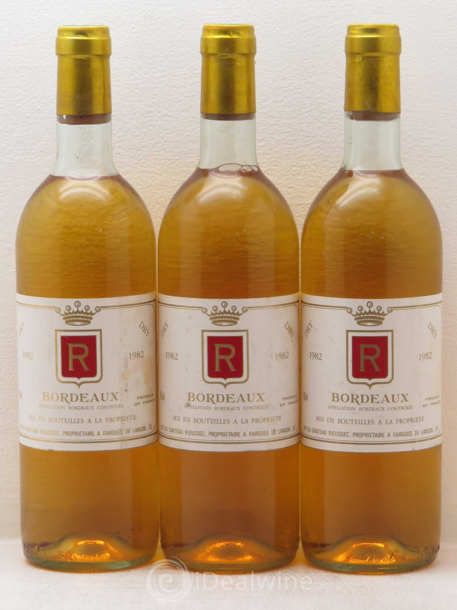 R de Rieussec 1982 - Posten von 3 Flaschen - 0