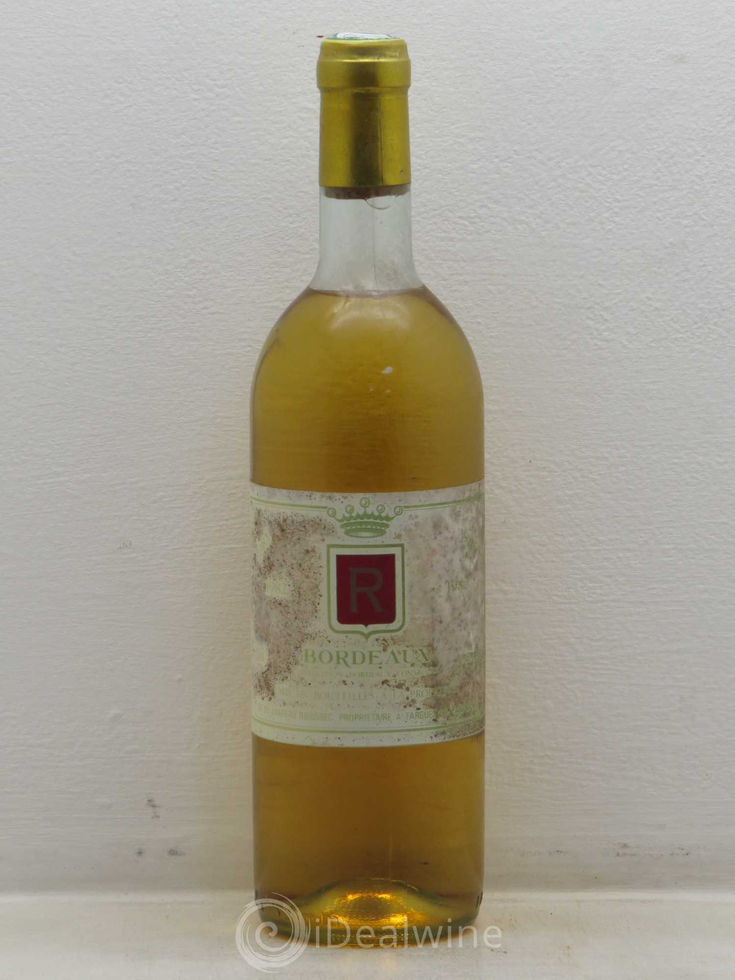R de Rieussec 1982 - Lot de 1 bouteille - 0
