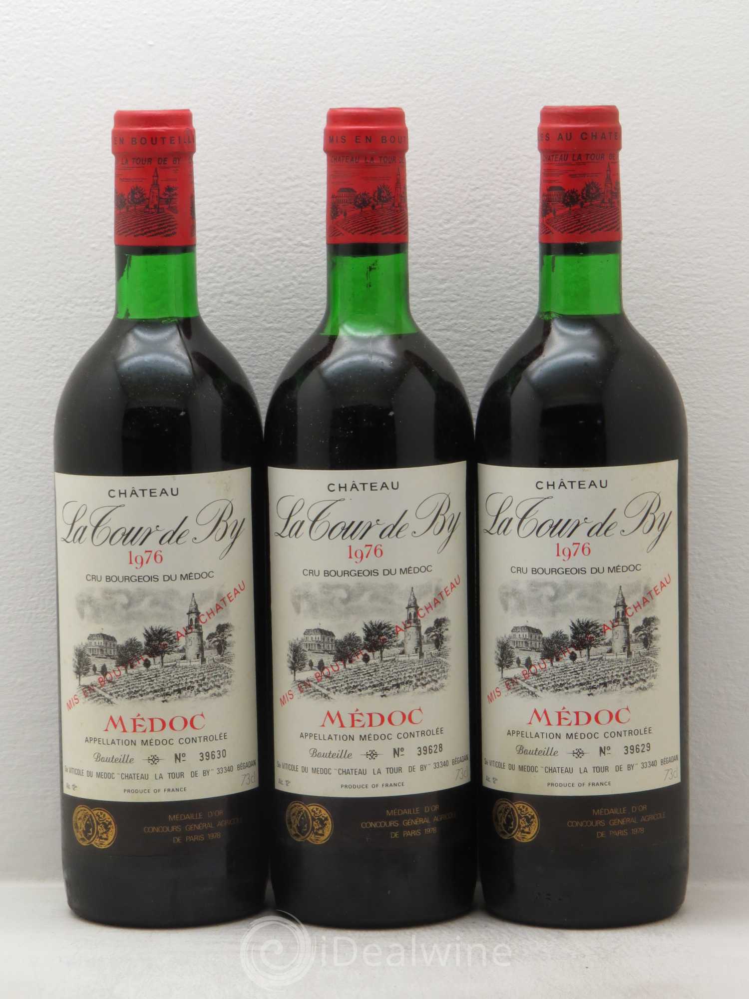 Château La Tour de By Cru Bourgeois (senza prezzo di riserva) 1976 - Lotto di 3 bottiglie - 0