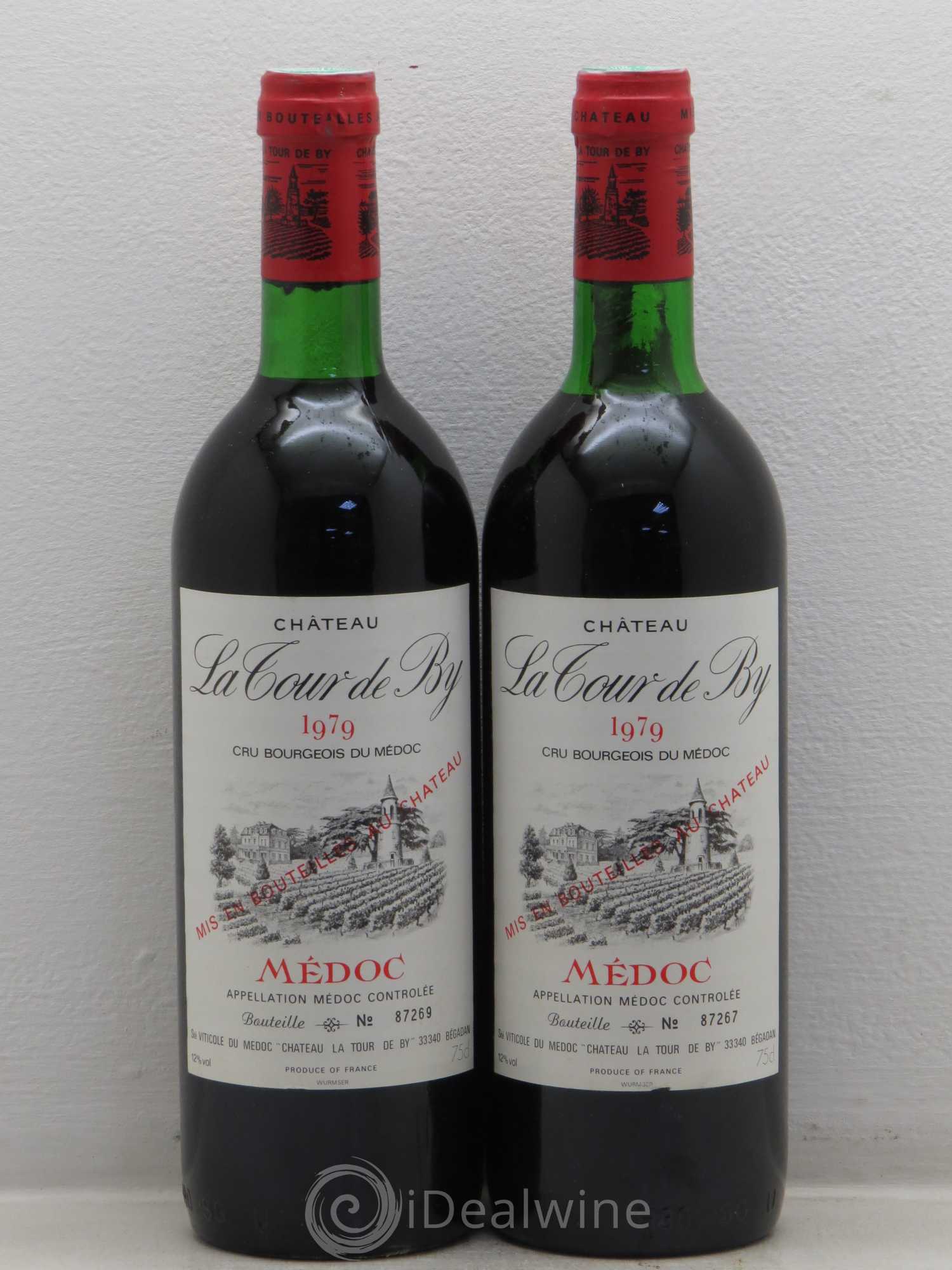 Château La Tour de By Cru Bourgeois 1979 - Lot de 2 bouteilles - 0