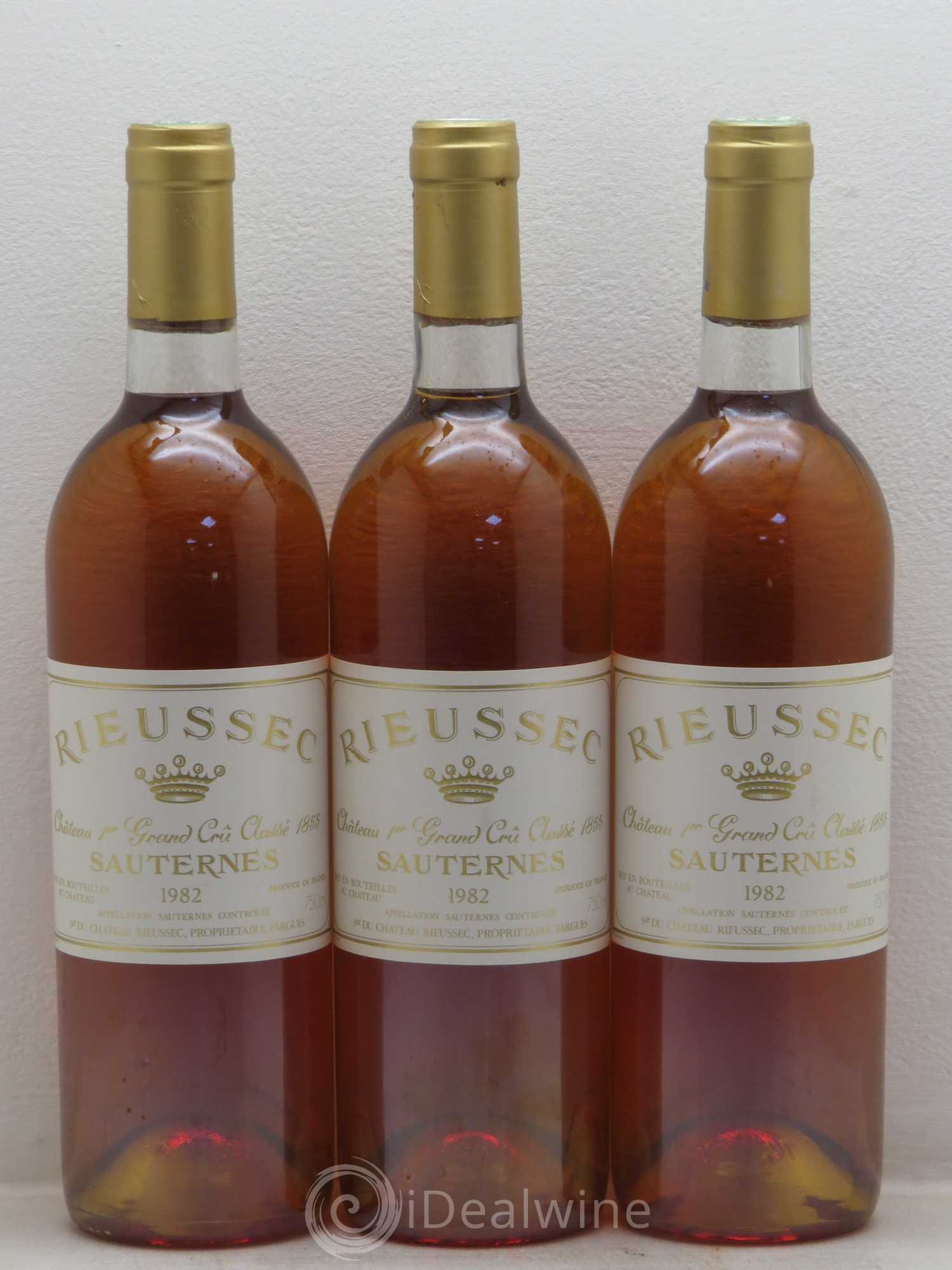 Château Rieussec 1er Grand Cru Classé 1982 - Lotto di 3 bottiglie - 0