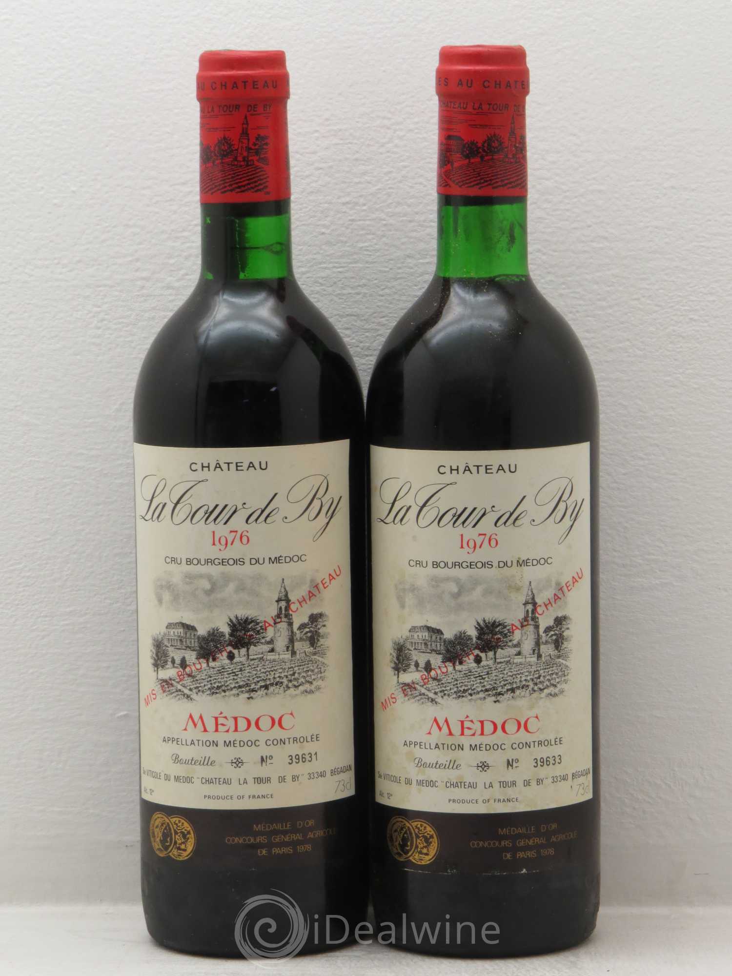 Château La Tour de By Cru Bourgeois 1976 - Lot de 2 bouteilles - 0