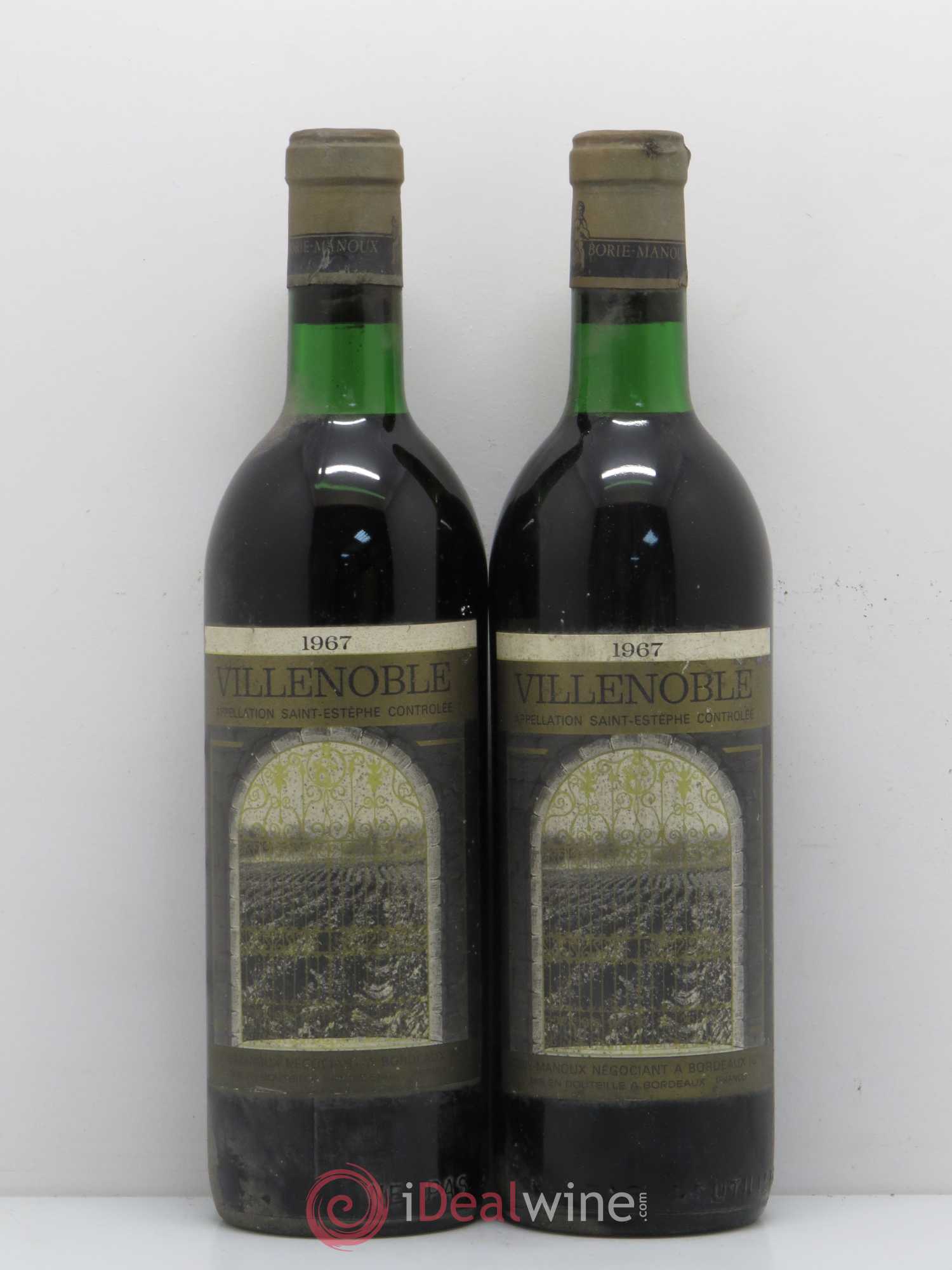 Saint-Estèphe Villenoble Saint Estephe 1967 - Posten von 2 Flaschen - 0