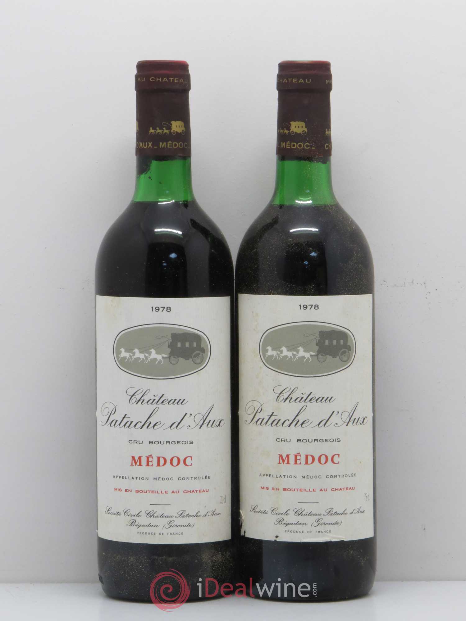 Château Patache d'Aux Cru Bourgeois 1978 - Lot de 2 bouteilles - 0