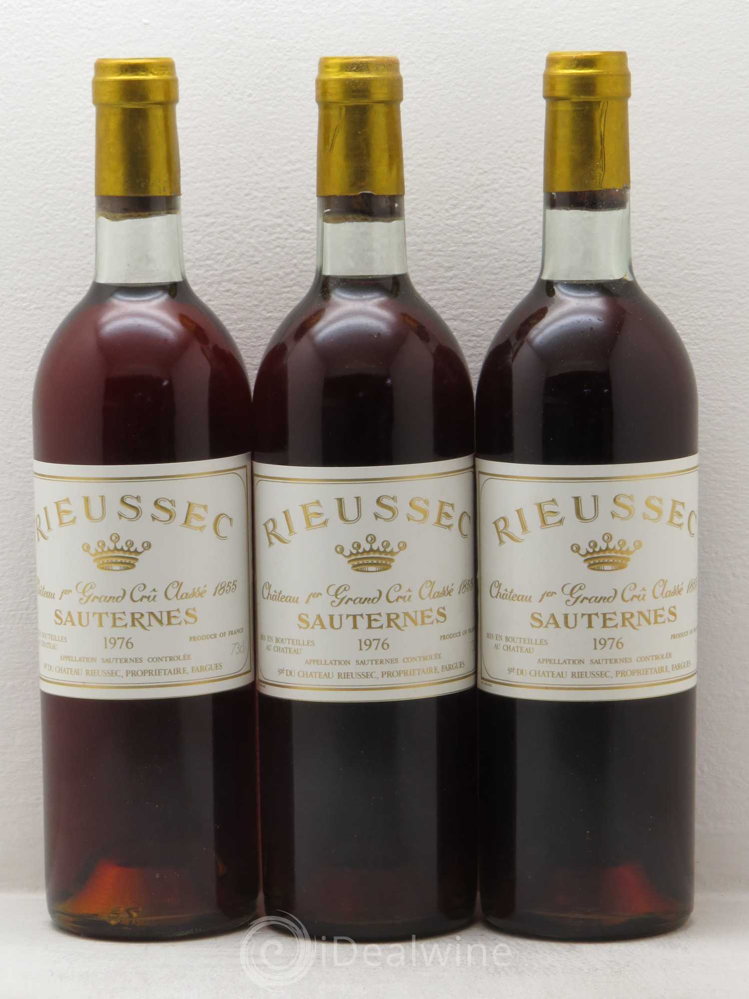 Château Rieussec 1er Grand Cru Classé 1976 - Lotto di 3 bottiglie - 0