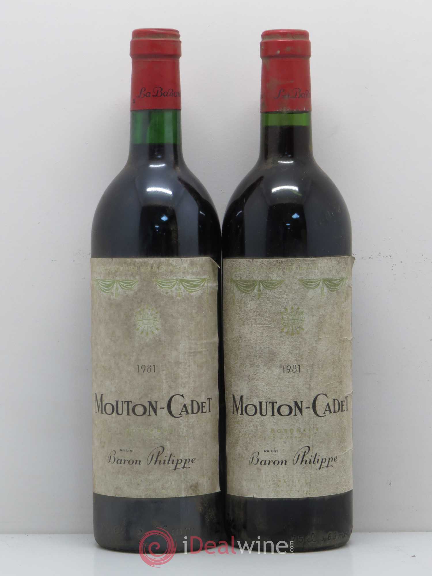 Château Mouton Cadet 1981 - Lot de 2 bouteilles - 0