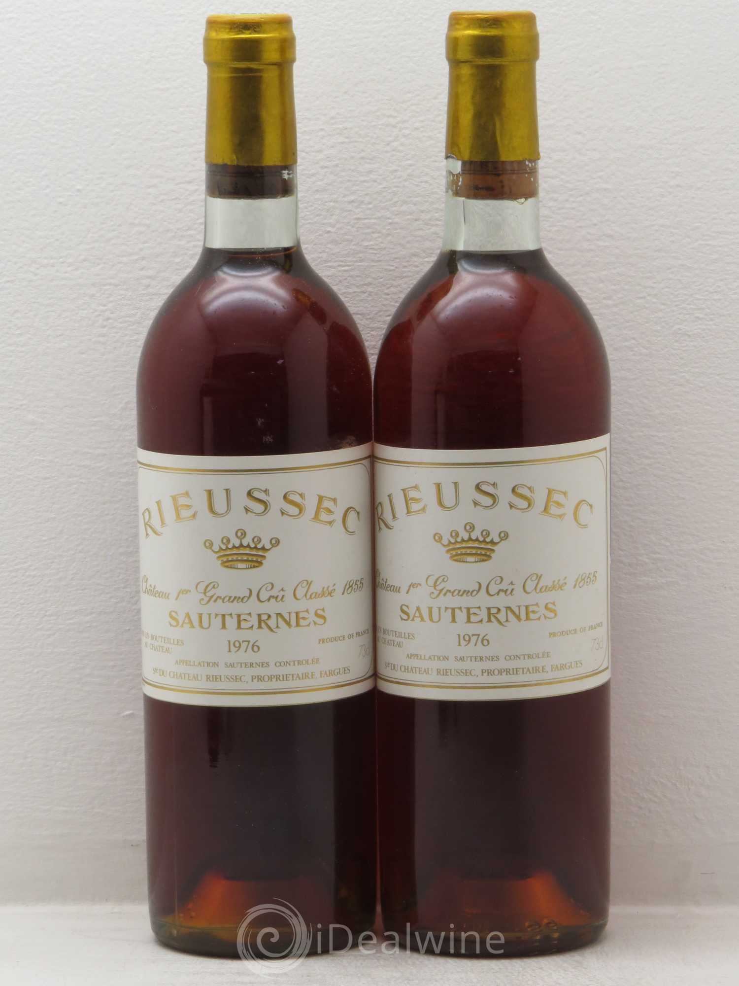 Château Rieussec 1er Grand Cru Classé 1976 - Lotto di 2 bottiglie - 0