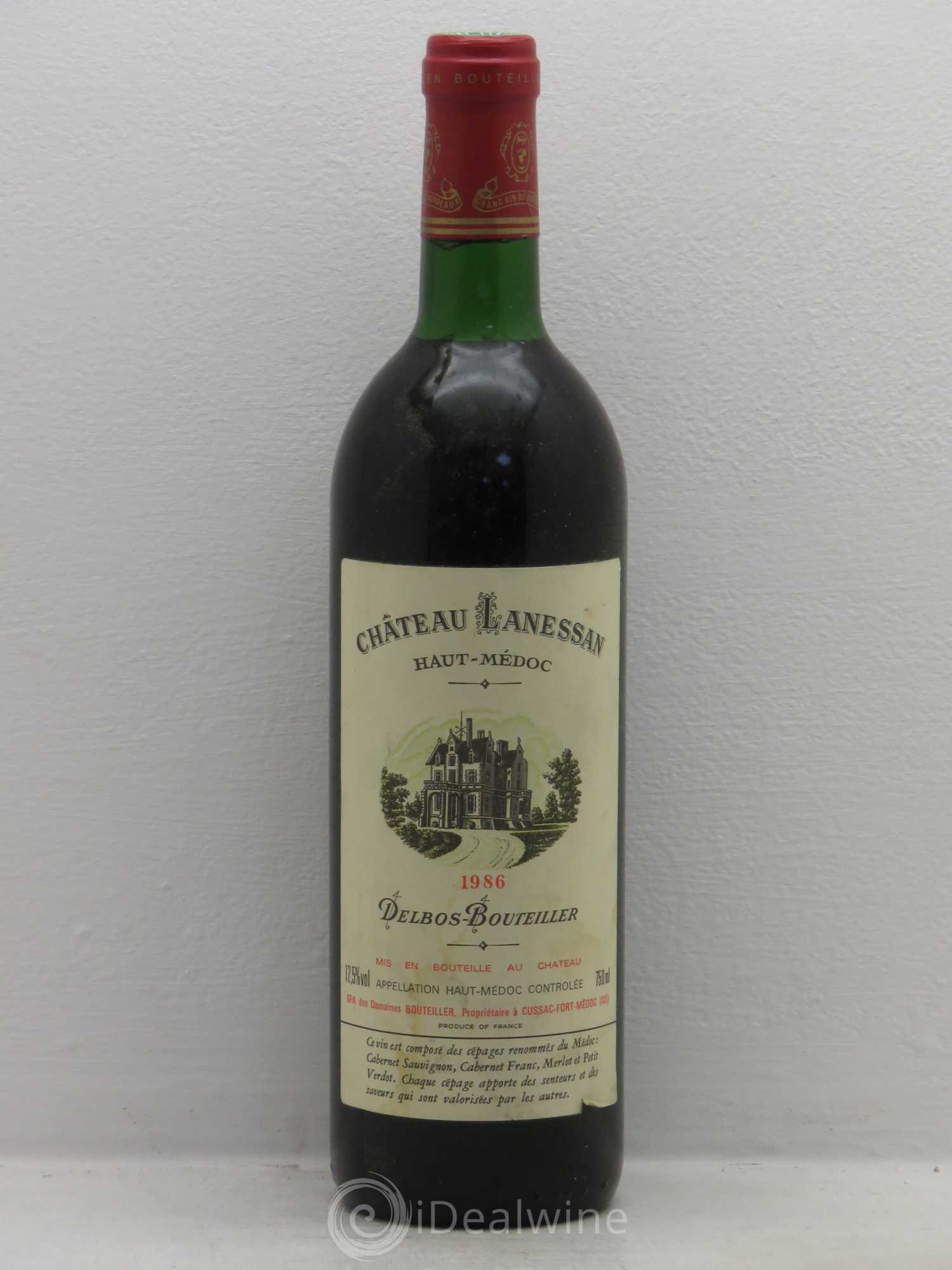 Château Lanessan Cru Bourgeois 1986 - Lot de 1 demi bouteille - 0