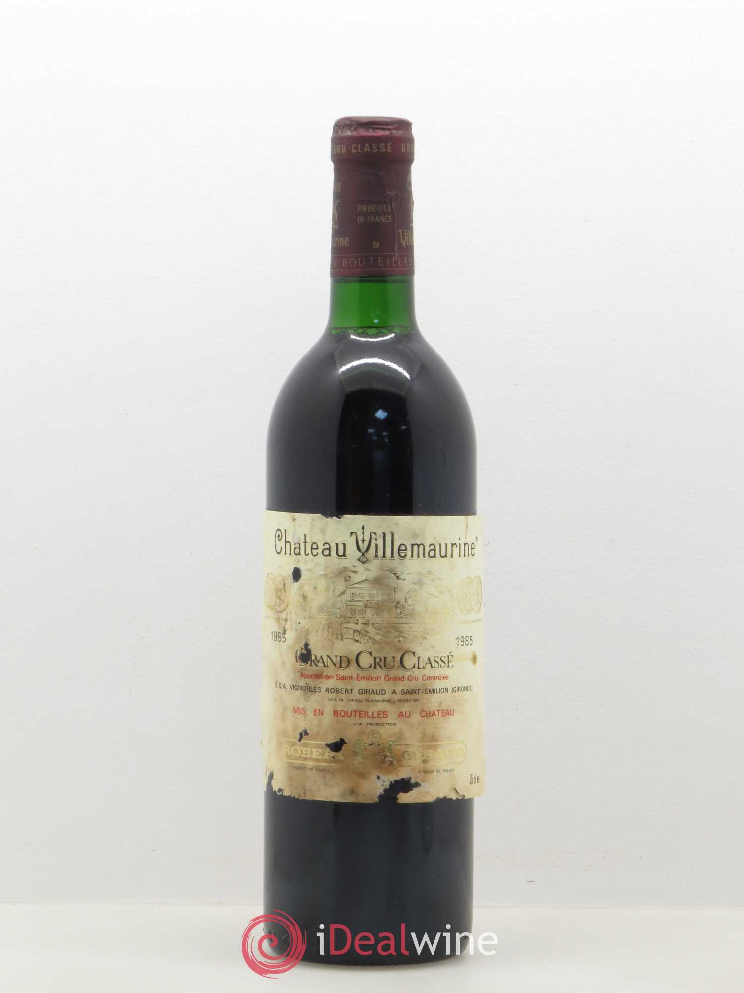 Château Villemaurine Grand Cru Classé 1985 - Lot de 1 bouteille - 0