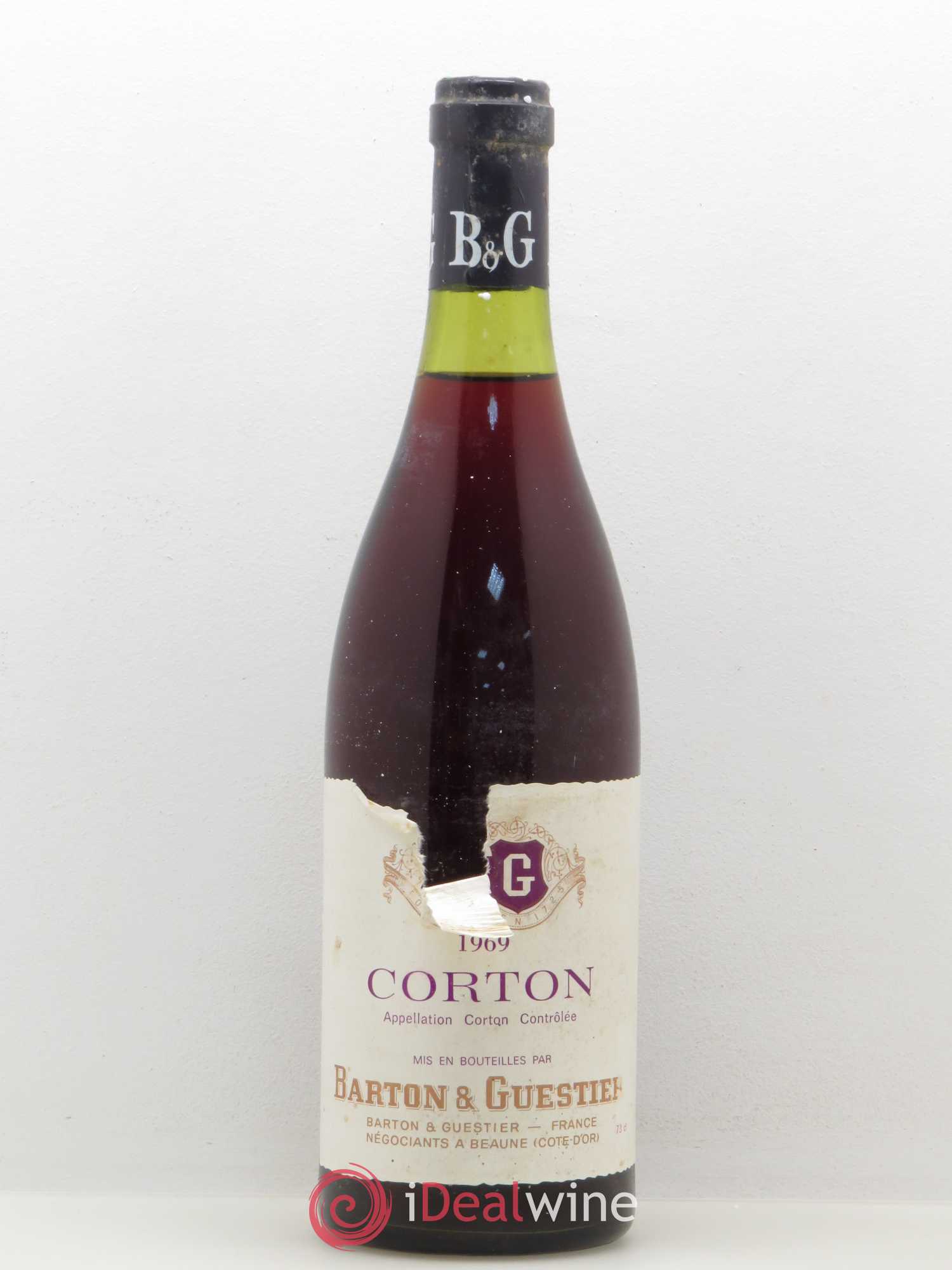 Corton Grand Cru Barton et Guestier 1969 - Lot de 1 bouteille - 0