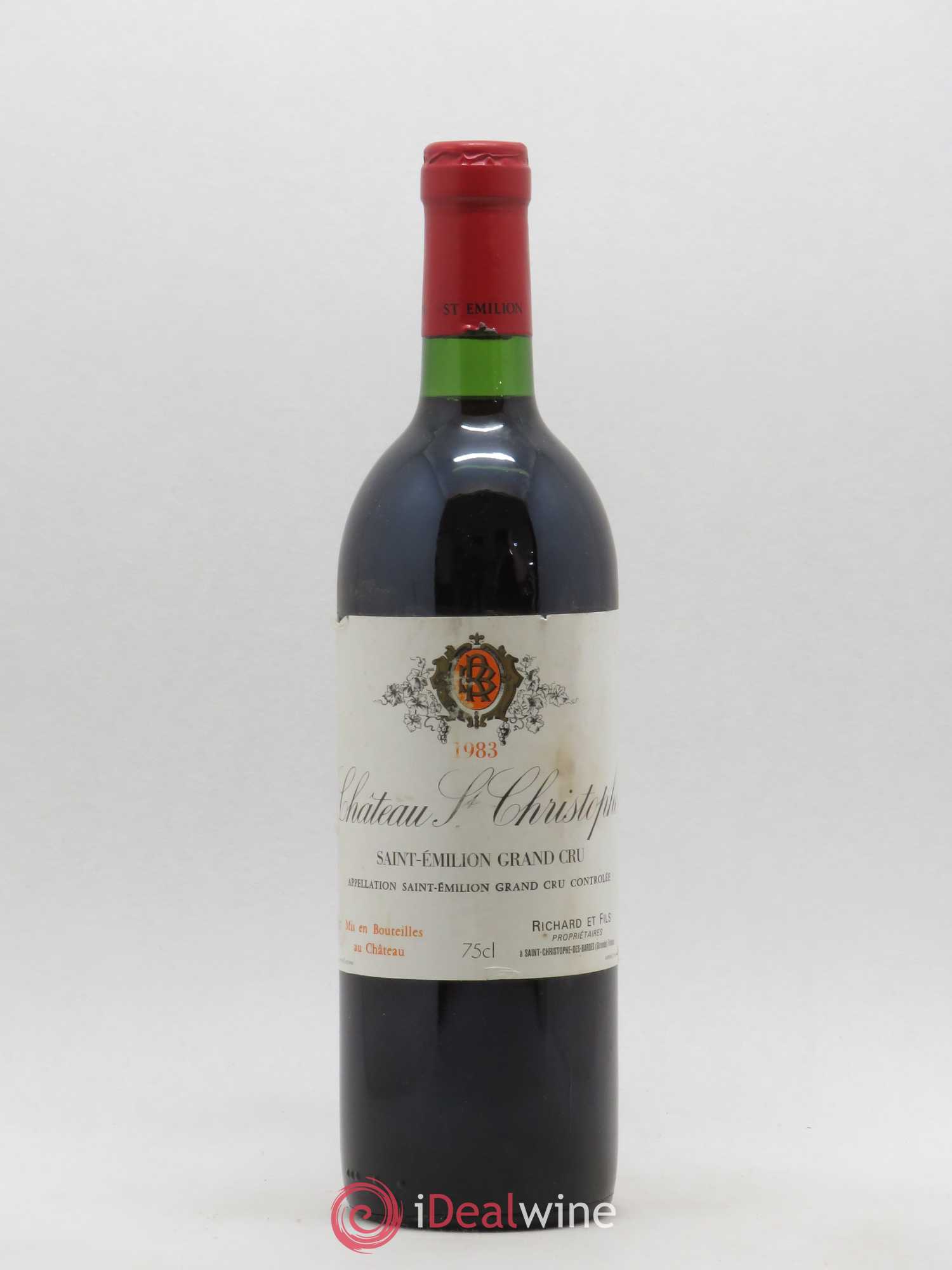 Saint-Émilion Grand Cru Chateau Saint Christophe (sans prix de réserve) 1983 - Lot de 1 bouteille - 0
