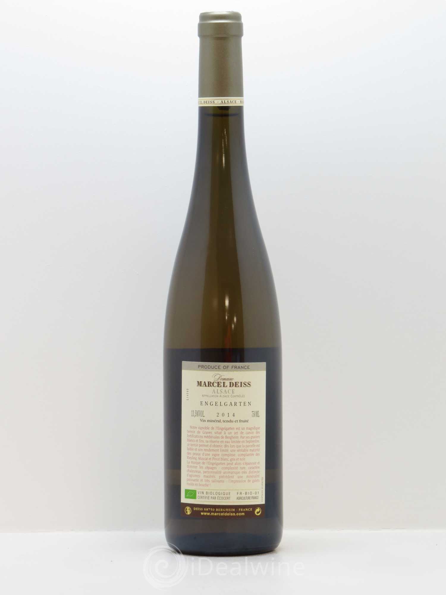 Alsace Engelgarten Marcel Deiss (Domaine) 2014 - Lot de 1 bouteille - 1