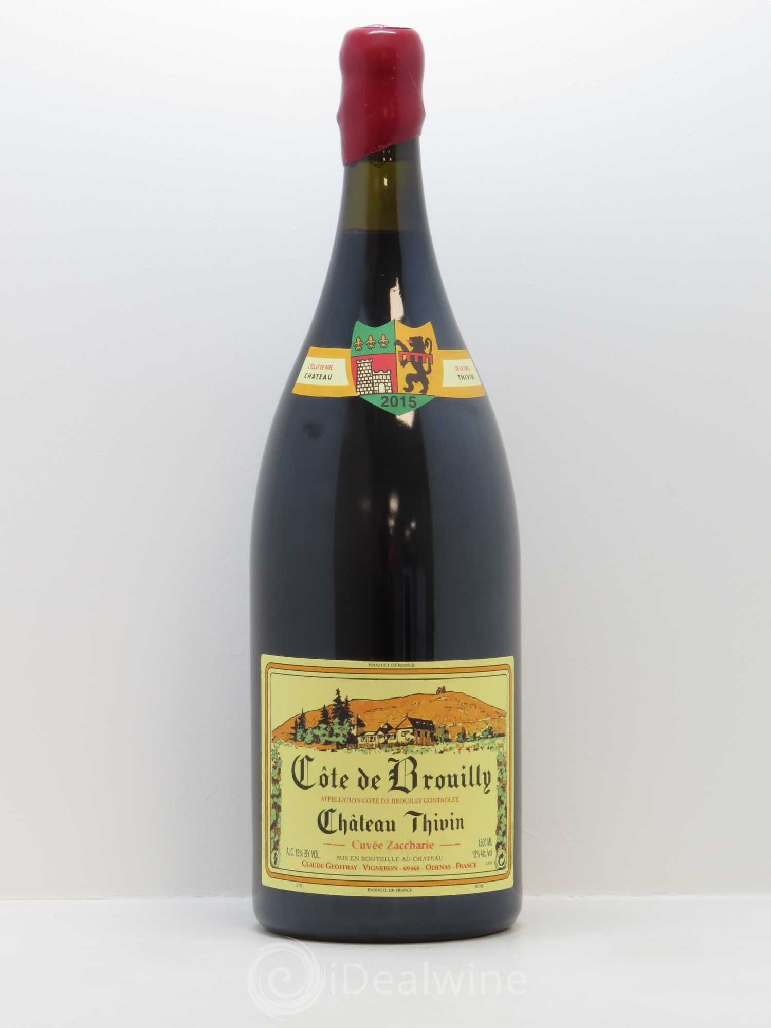 Côte de Brouilly Cuvée Zaccharie Château Thivin 2015 - Lot de 1 magnum - 0