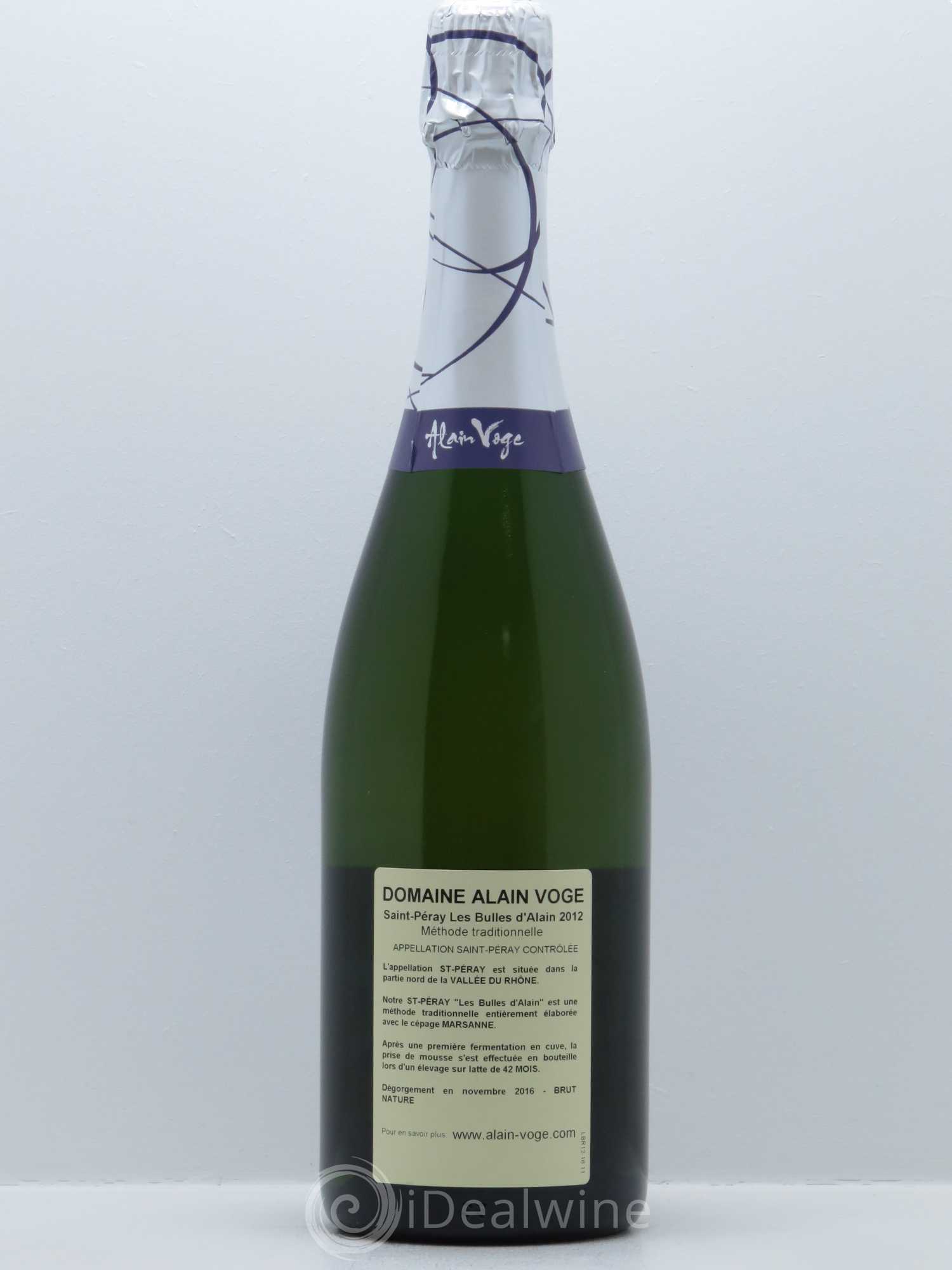 Saint-Péray Les Bulles d'Alain Alain Voge (Domaine) 2012 - Lot de 1 bouteille - 1
