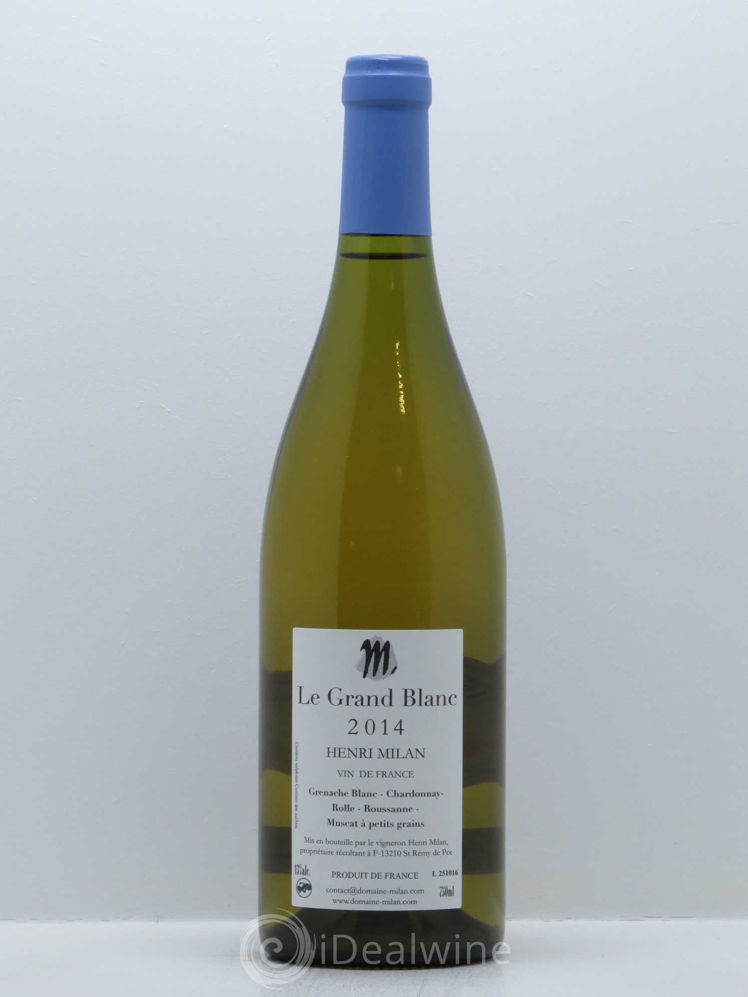 Vin de France Le Grand Blanc Henri Milan 2014 - Posten von 1 Flasche - 1