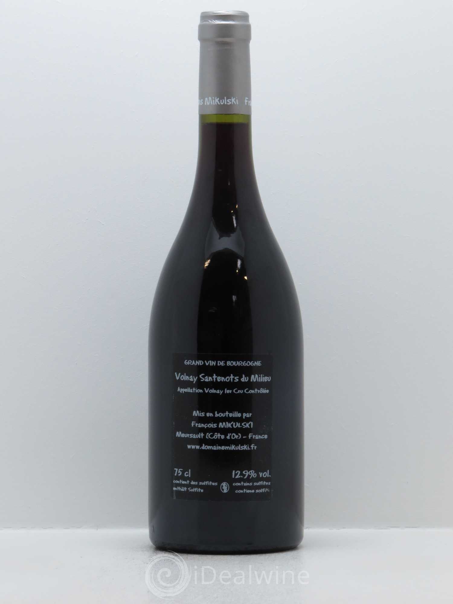 Volnay 1er Cru Santenots du Milieu François Mikulski 2015 - Lot de 1 bouteille - 1