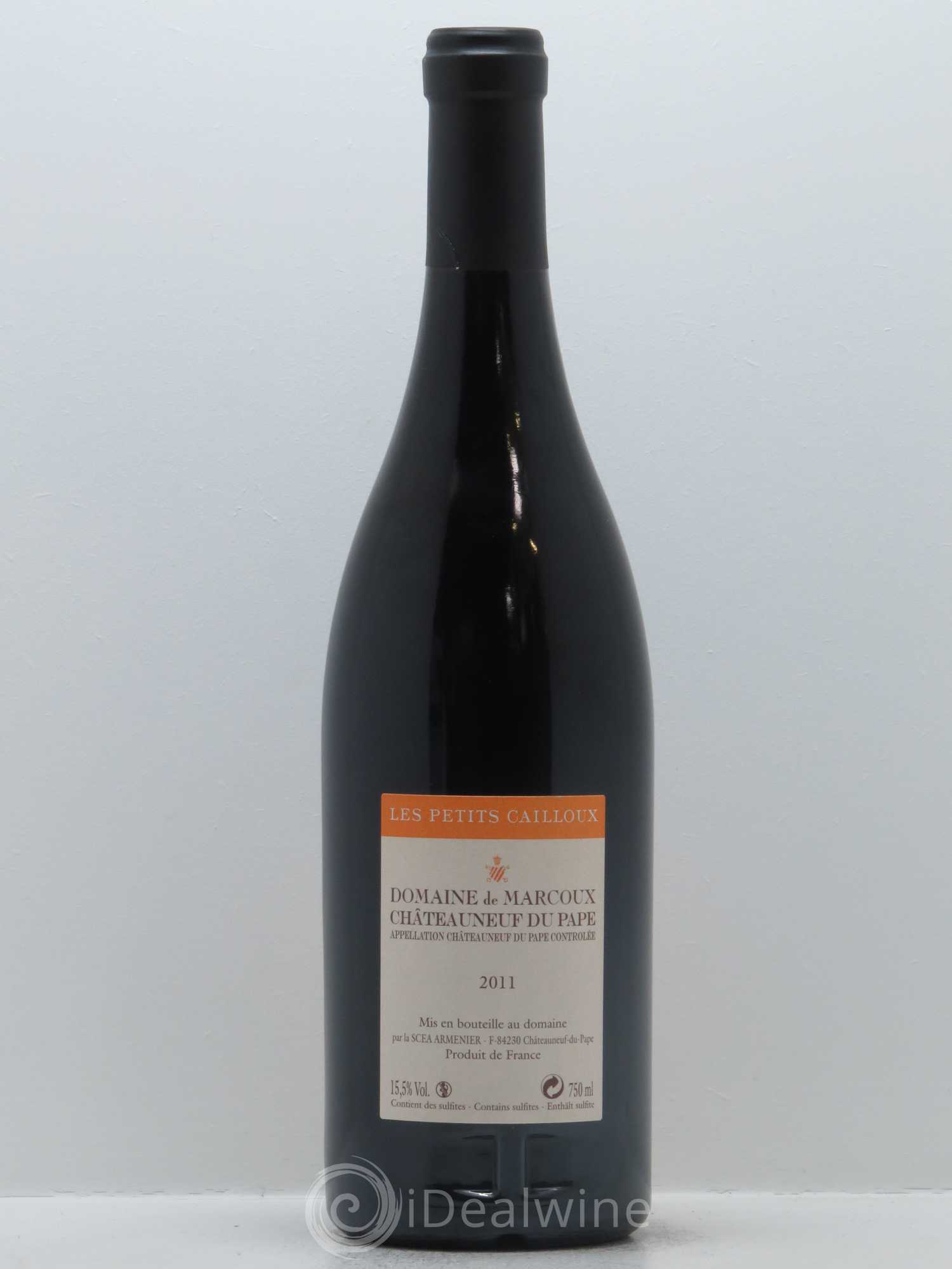 Châteauneuf-du-Pape Les Petits Cailloux Marcoux (Domaine de) 2011 - Lot de 1 bouteille - 1
