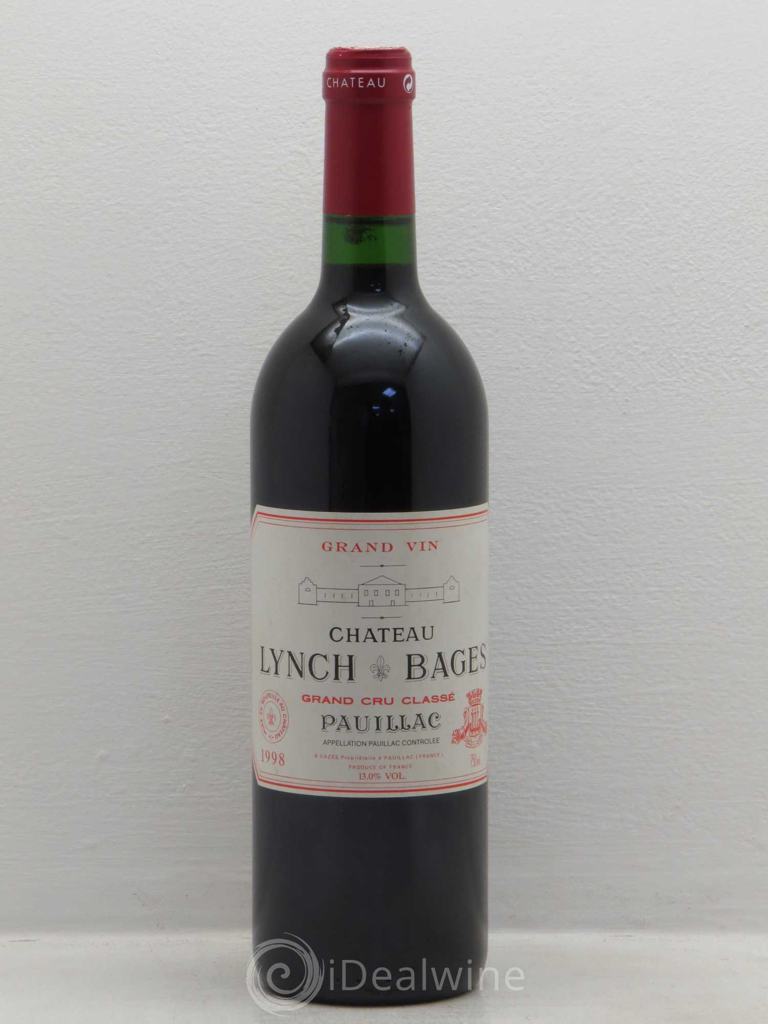 Château Lynch Bages 5ème Grand Cru Classé 1998 - Lot de 1 bouteille - 0