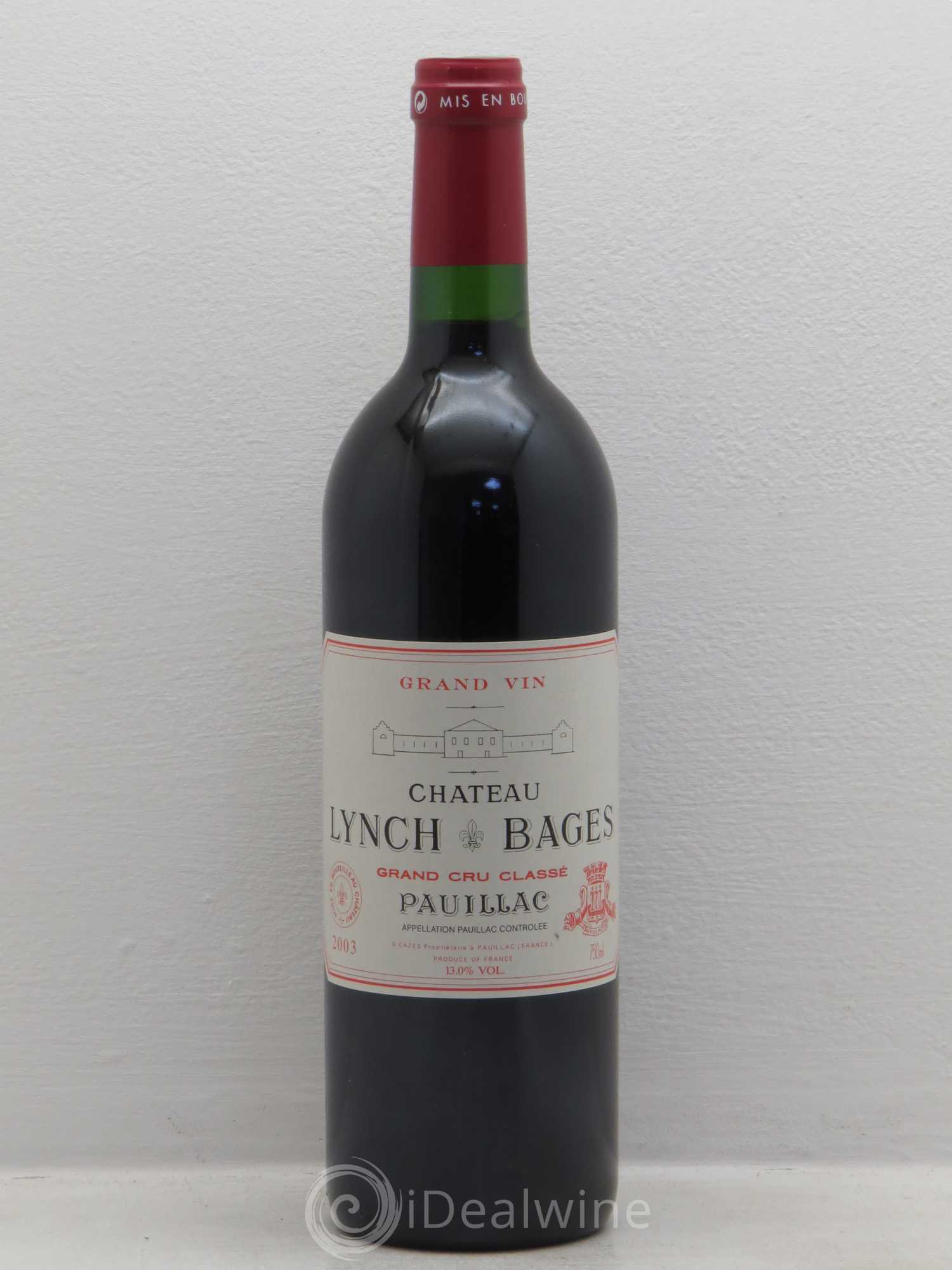 Château Lynch Bages 5ème Grand Cru Classé 2003 - Lot de 1 bouteille - 0