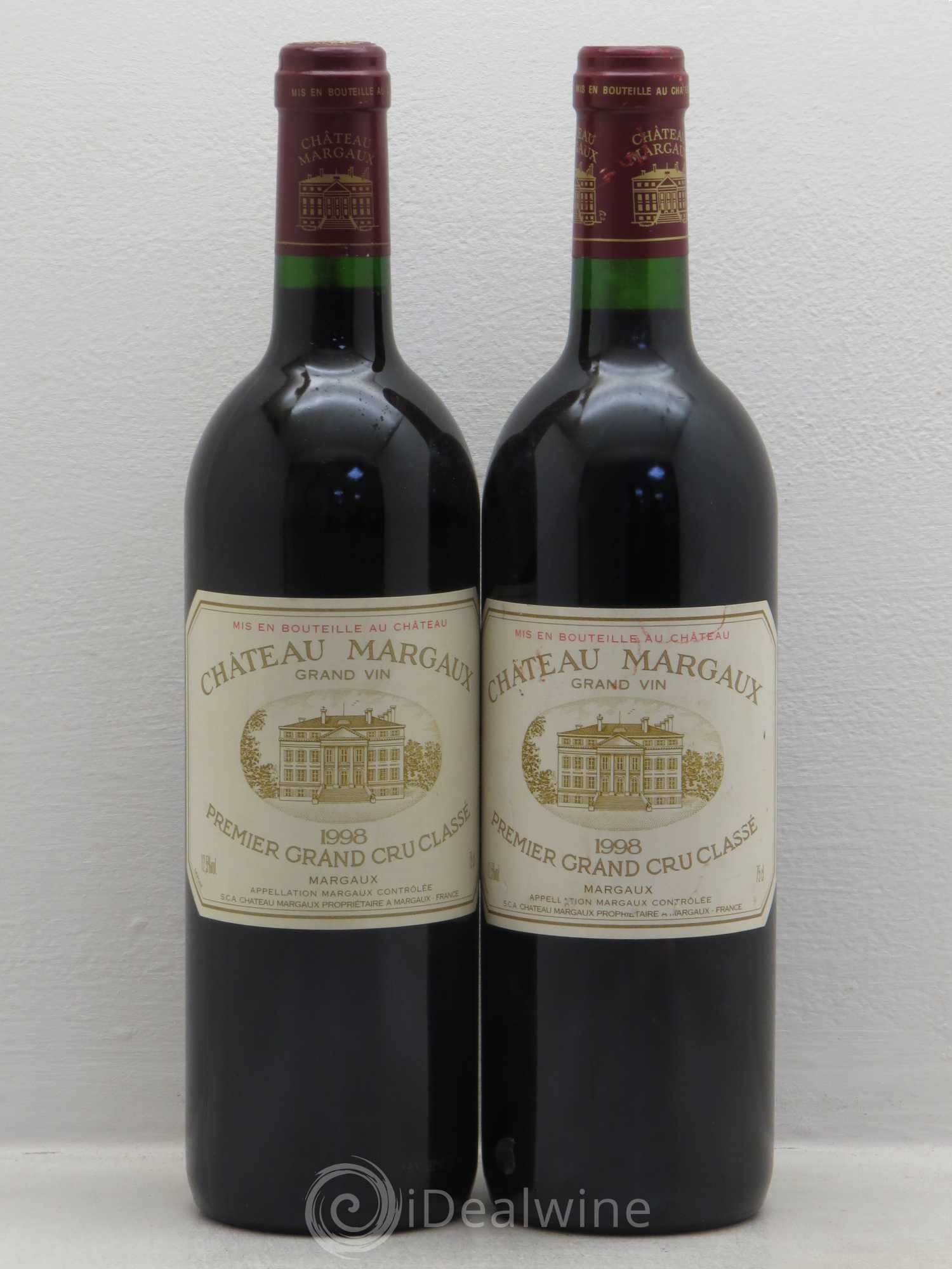 Château Margaux 1er Grand Cru Classé 1998 - Lot de 2 bouteilles - 0