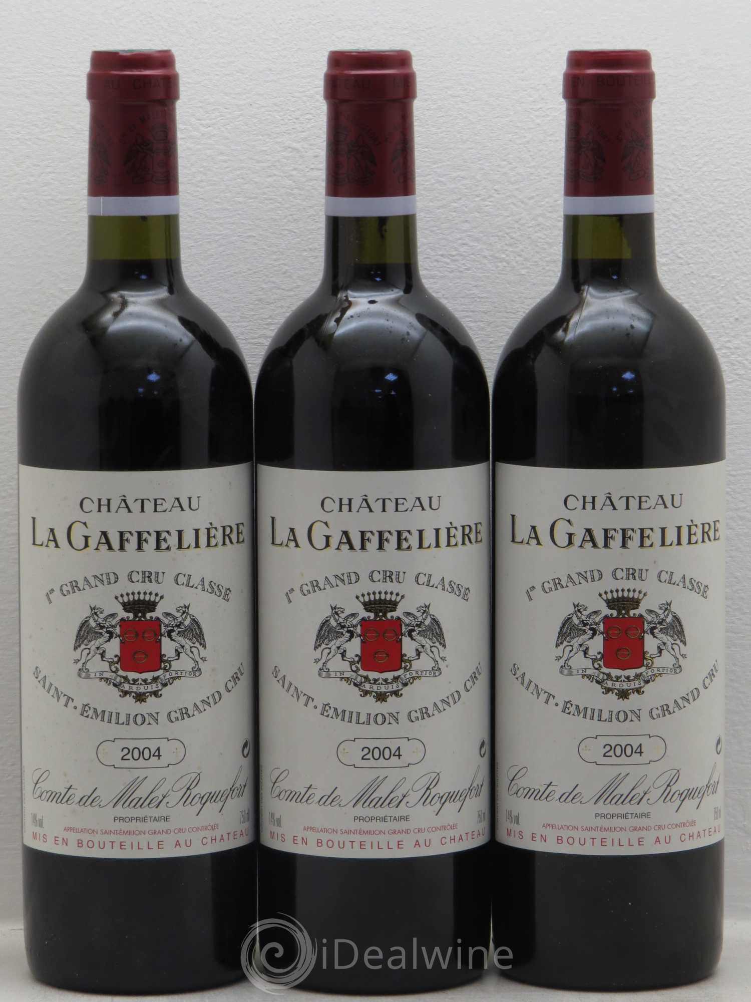 Château la Gaffelière 1er Grand Cru Classé B 2004 - Lot de 3 bouteilles - 0