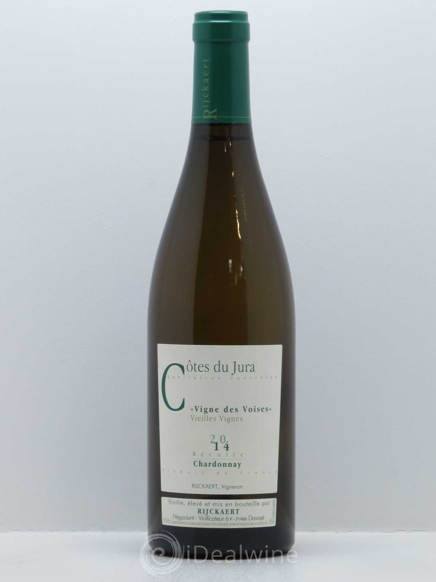 Côtes du Jura Vignes des Voises Chardonnay Vieilles Vignes Rijckaert 2014 - Lot de 1 bouteille - 0