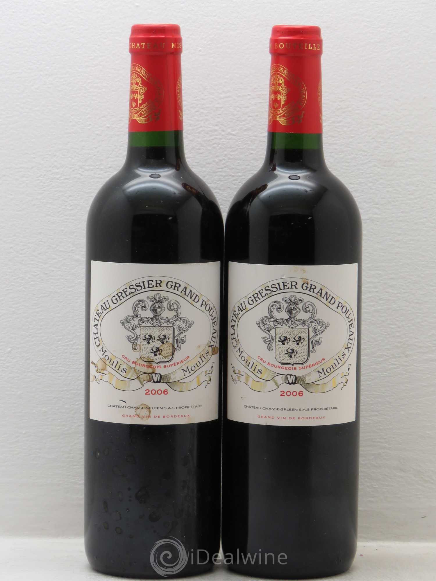 Château Gressier Grand Poujeaux Cru Bourgeois 2006 - Lot de 2 bouteilles - 0