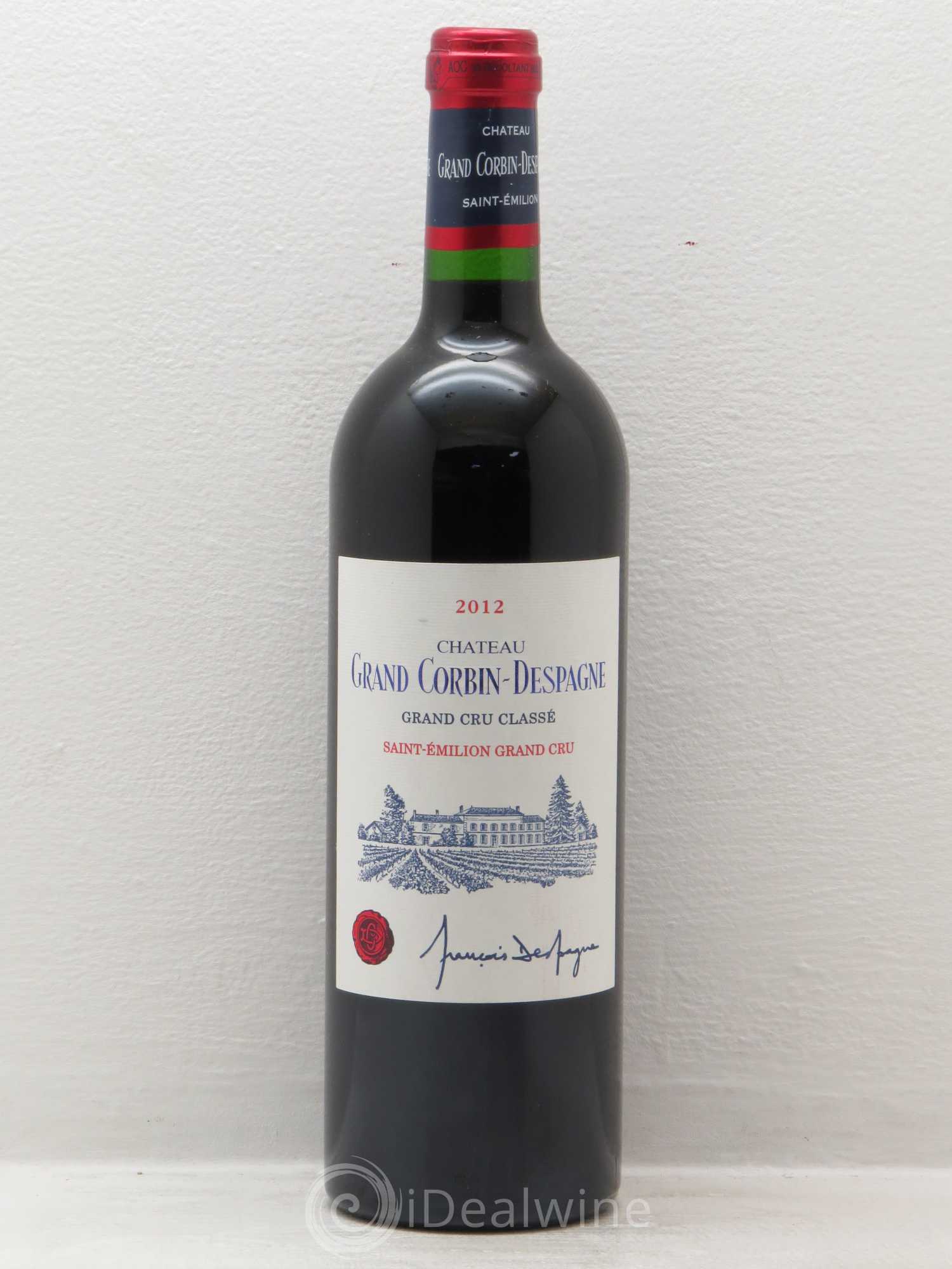 Château Grand Corbin Despagne Grand Cru Classé 2012 - Lot de 1 bouteille - 0