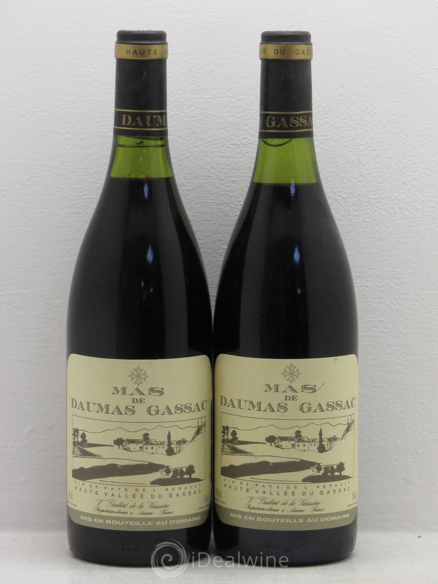 Saint-Guilhem-le-Désert - Cité d'Aniane Mas Daumas Gassac Famille Guibert de La Vaissière 1989 - Lot de 2 bouteilles - 0