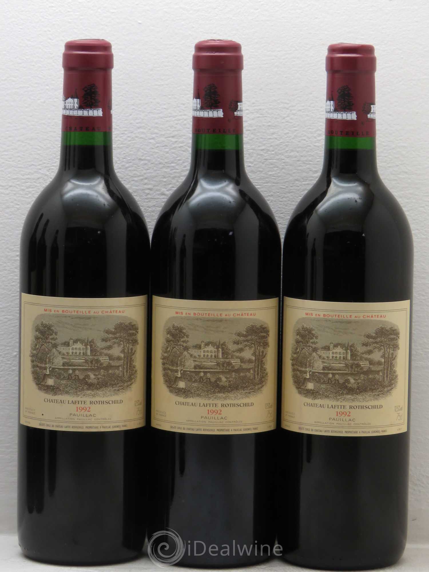 Château Lafite Rothschild 1er Grand Cru Classé 1992 - Lot de 6 bouteilles - 1