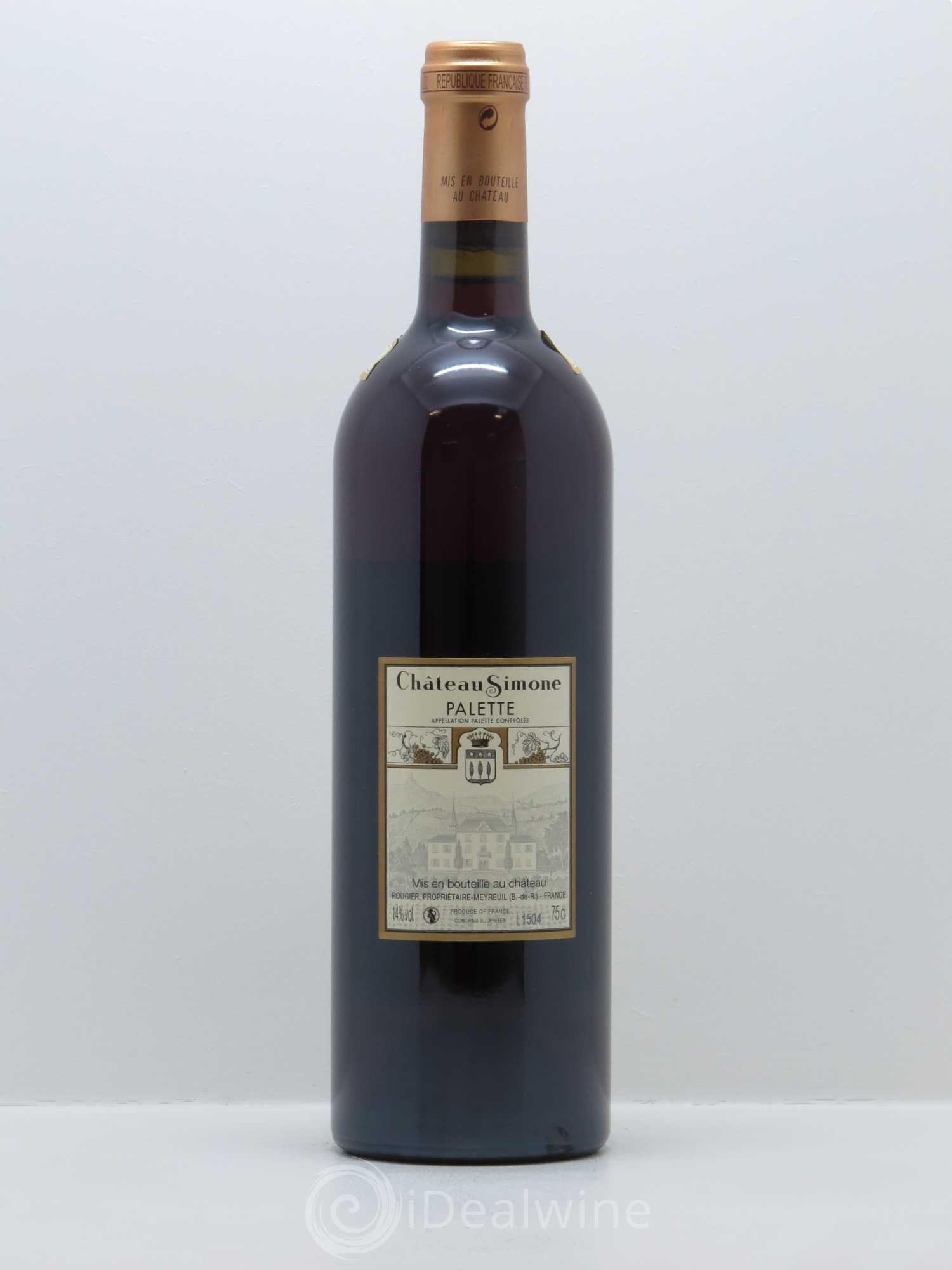 Palette Château Simone Famille Rougier 2014 - Lot de 1 bouteille - 1