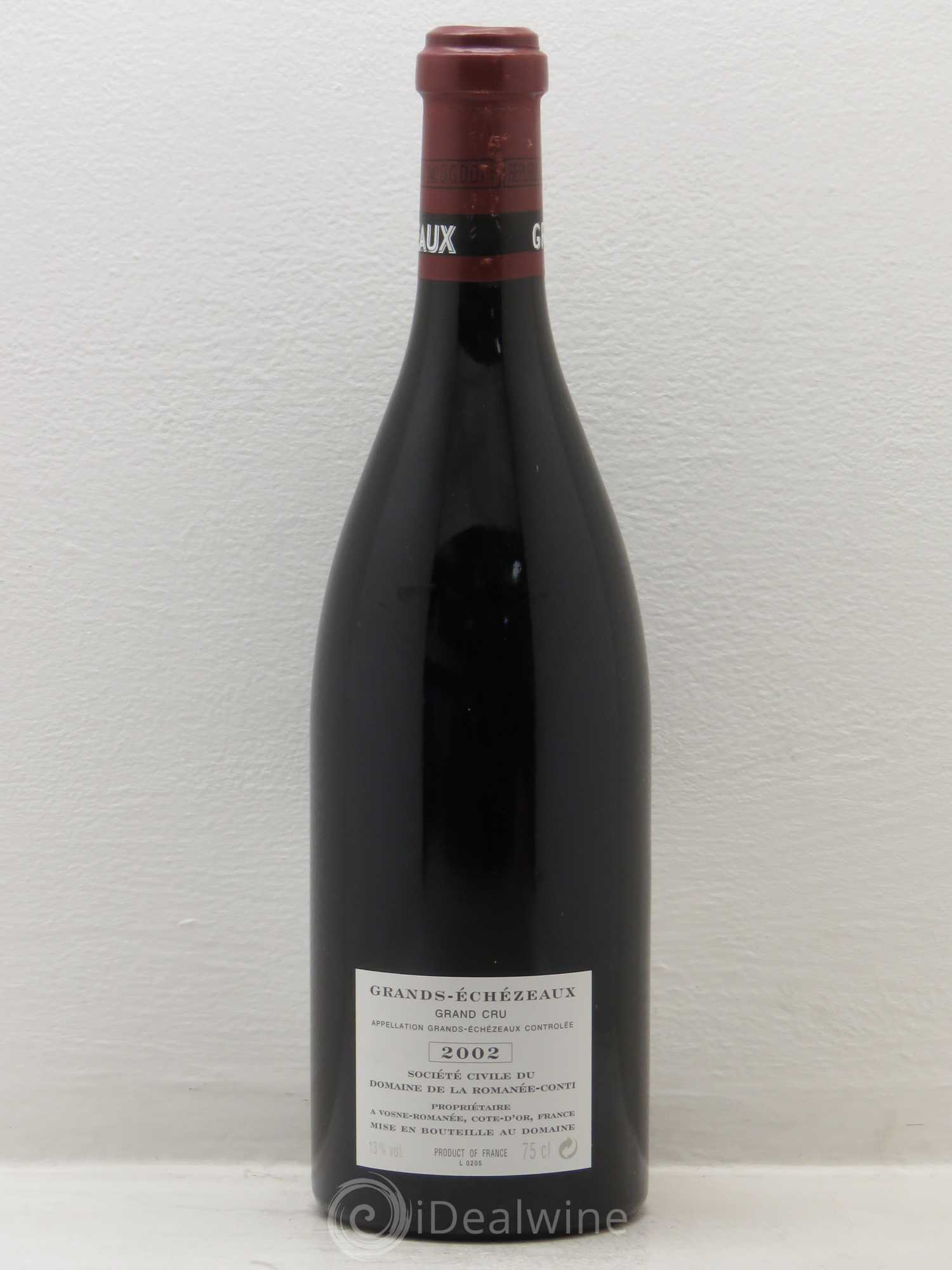 Grands-Echezeaux Grand Cru Domaine de la Romanée-Conti 2002 - Lot de 1 bouteille - 1