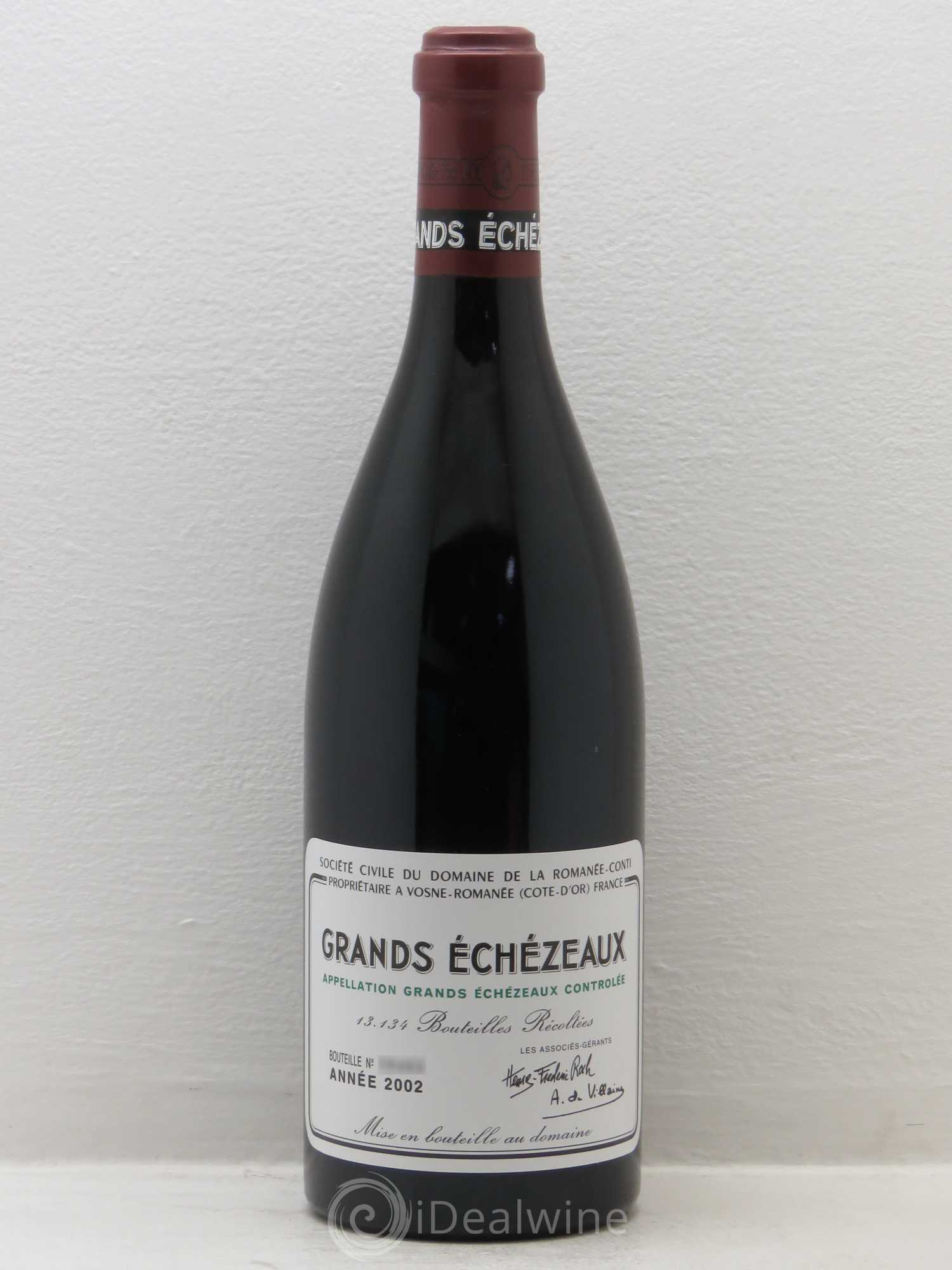 Grands-Echezeaux Grand Cru Domaine de la Romanée-Conti 2002 - Lot de 1 bouteille - 0
