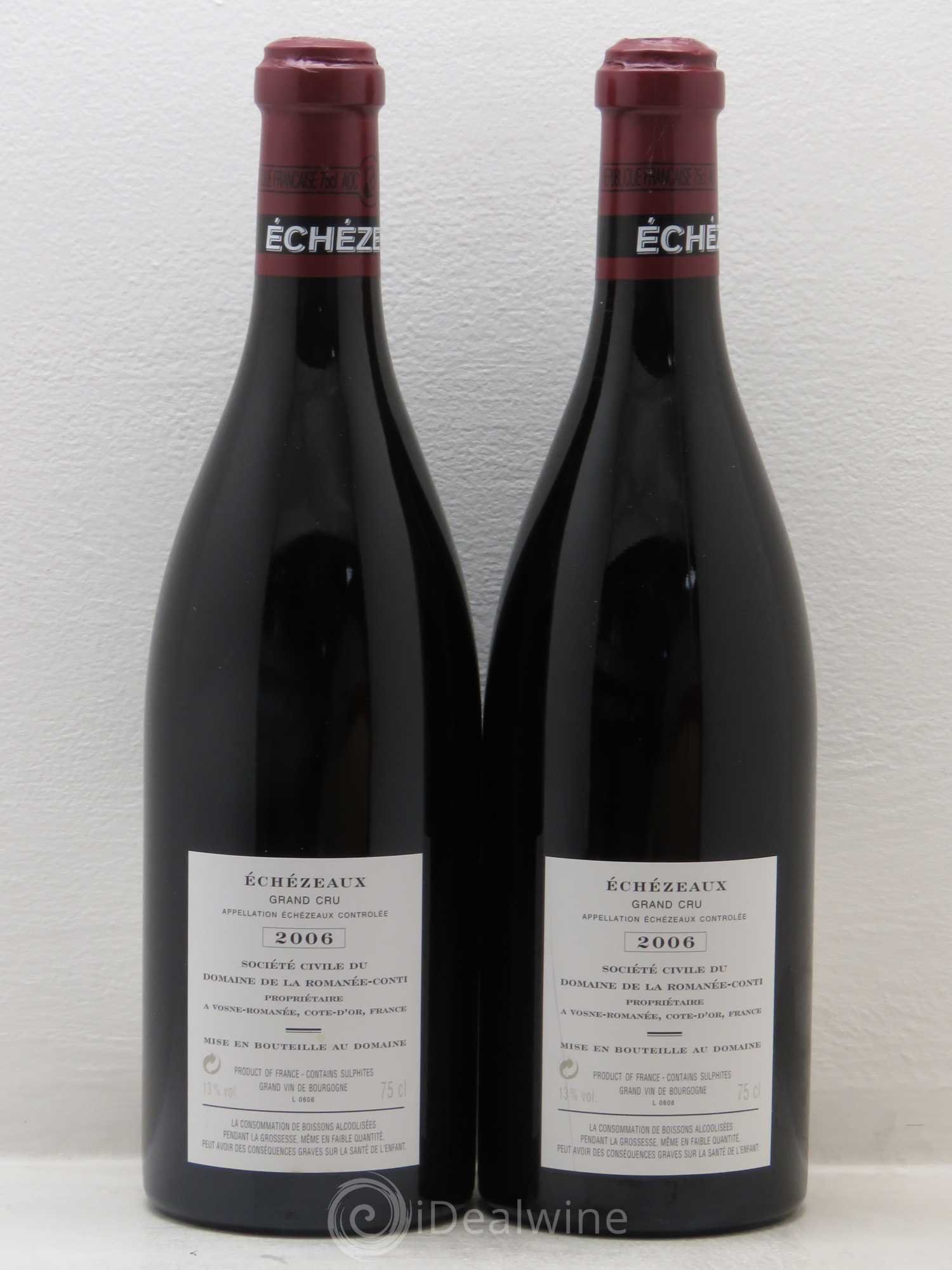Echezeaux Grand Cru Domaine de la Romanée-Conti 2006 - Lot de 2 bouteilles - 1