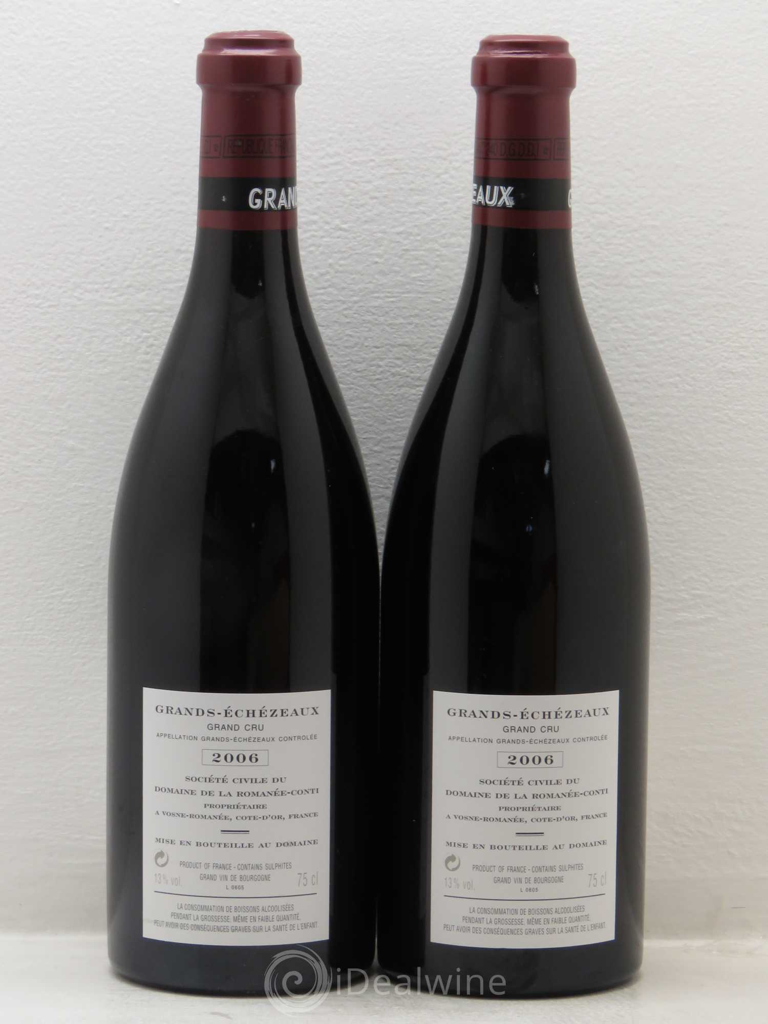 Grands-Echezeaux Grand Cru Domaine de la Romanée-Conti 2006 - Lot de 2 bouteilles - 1