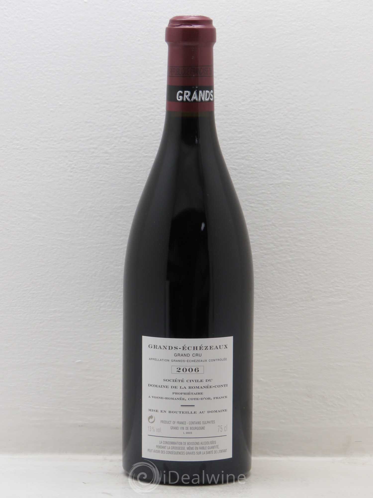 Grands-Echezeaux Grand Cru Domaine de la Romanée-Conti 2006 - Lot de 1 bouteille - 1